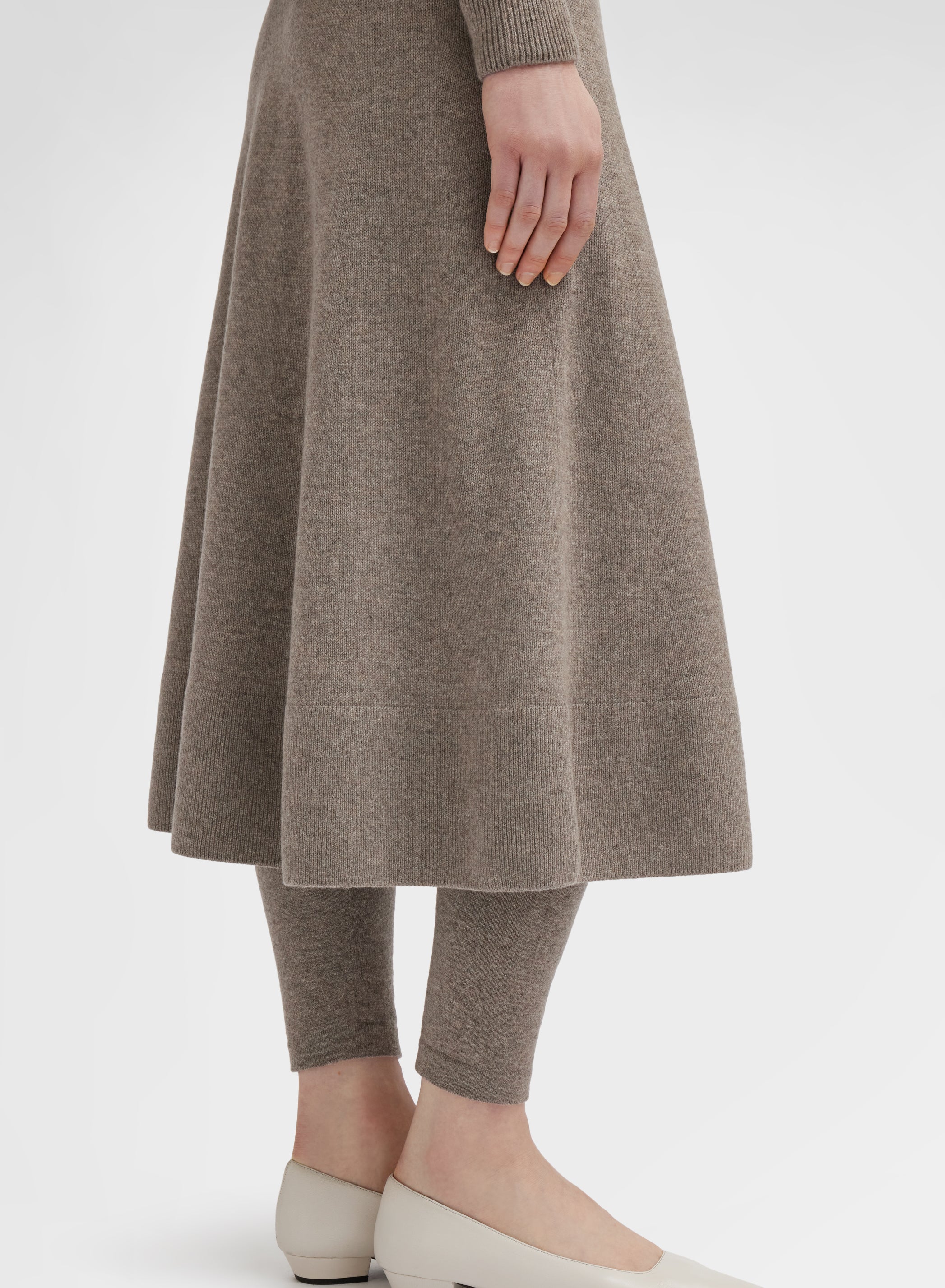 SKIRT CASHMERE RASATO SESAMO