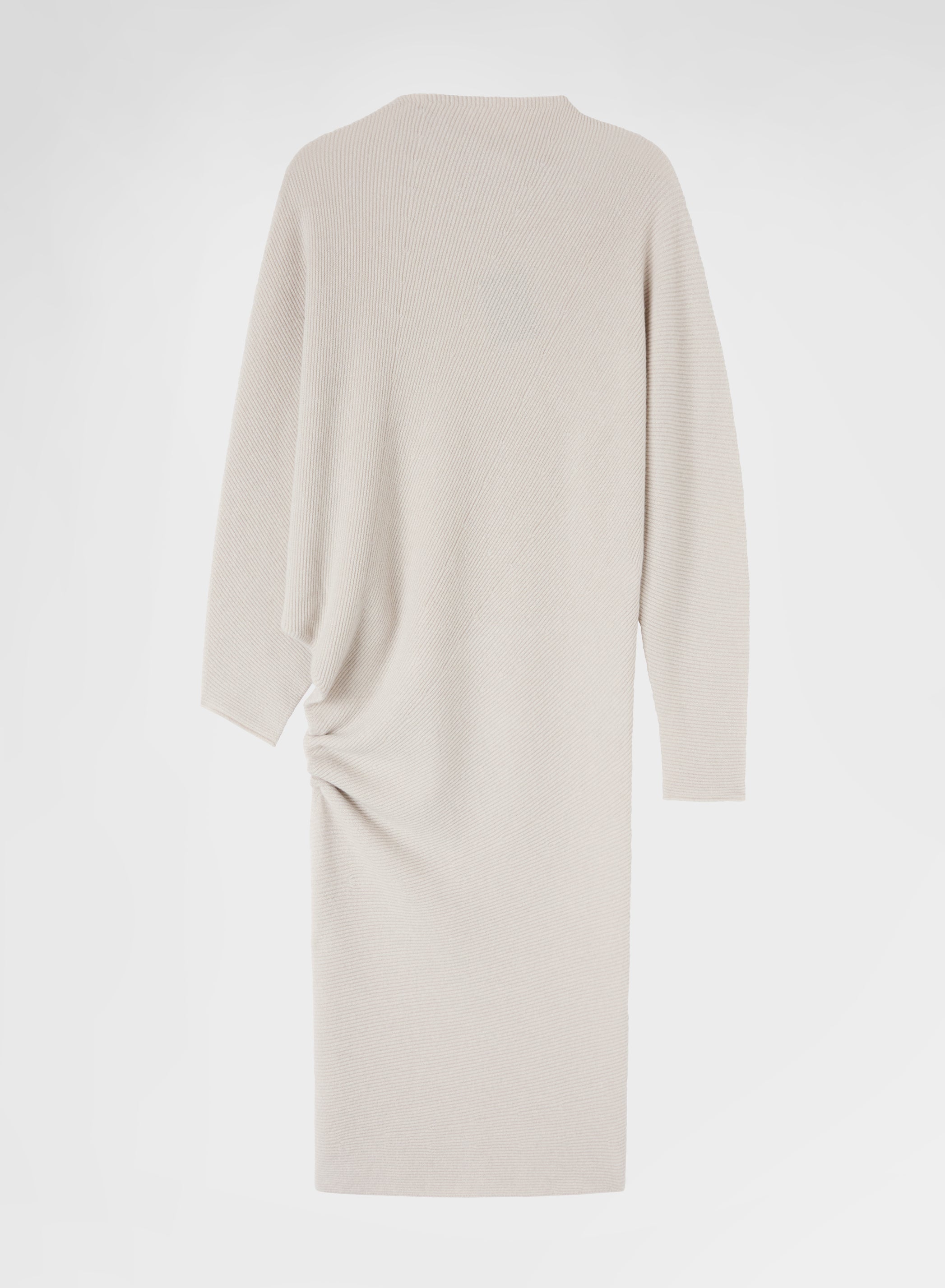 LONG SLEEVE ASYMMETRIC DRESS CASHMERE MOON