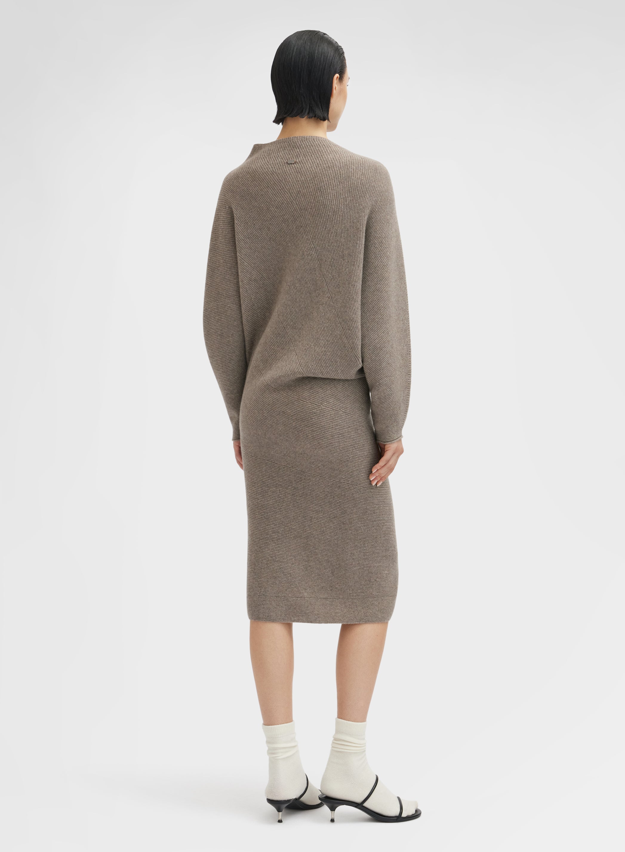 LONG SLEEVE DRESS CASHMERE SESAMO