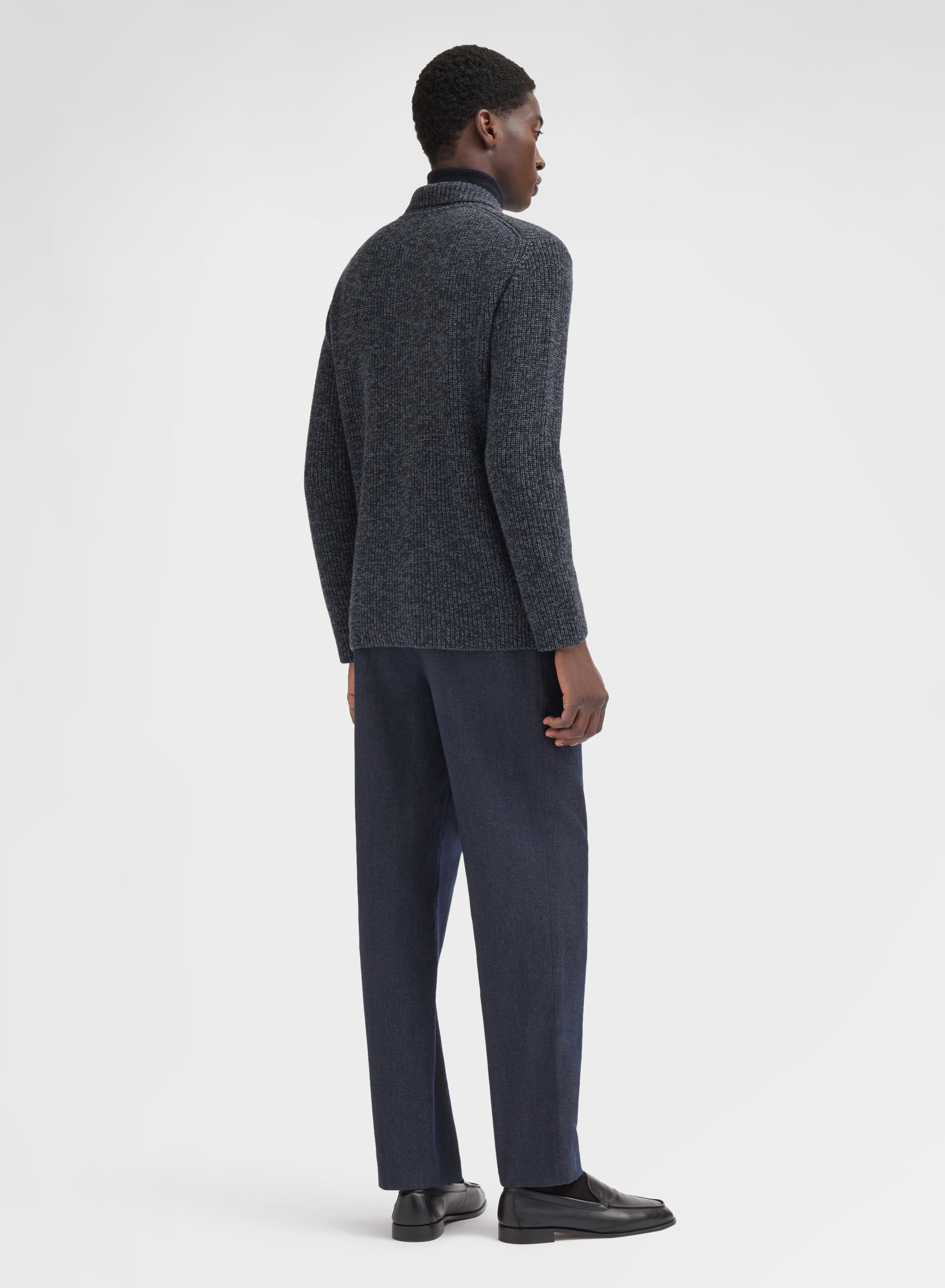 LONG SLEEVE JACKET PEARL CASHMERE NAVY