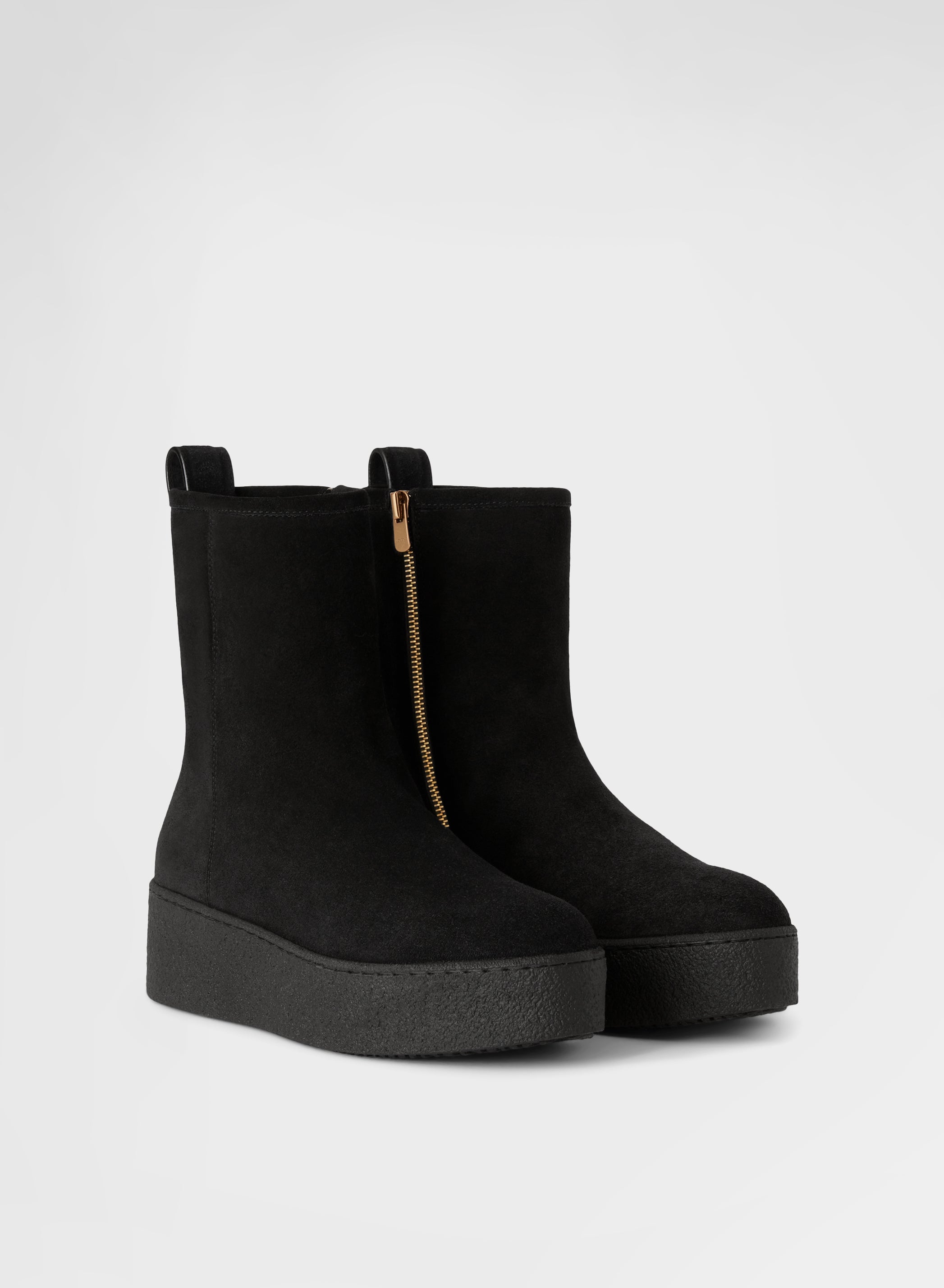 AFTER SKI BOOT CALF SUEDE BLACK