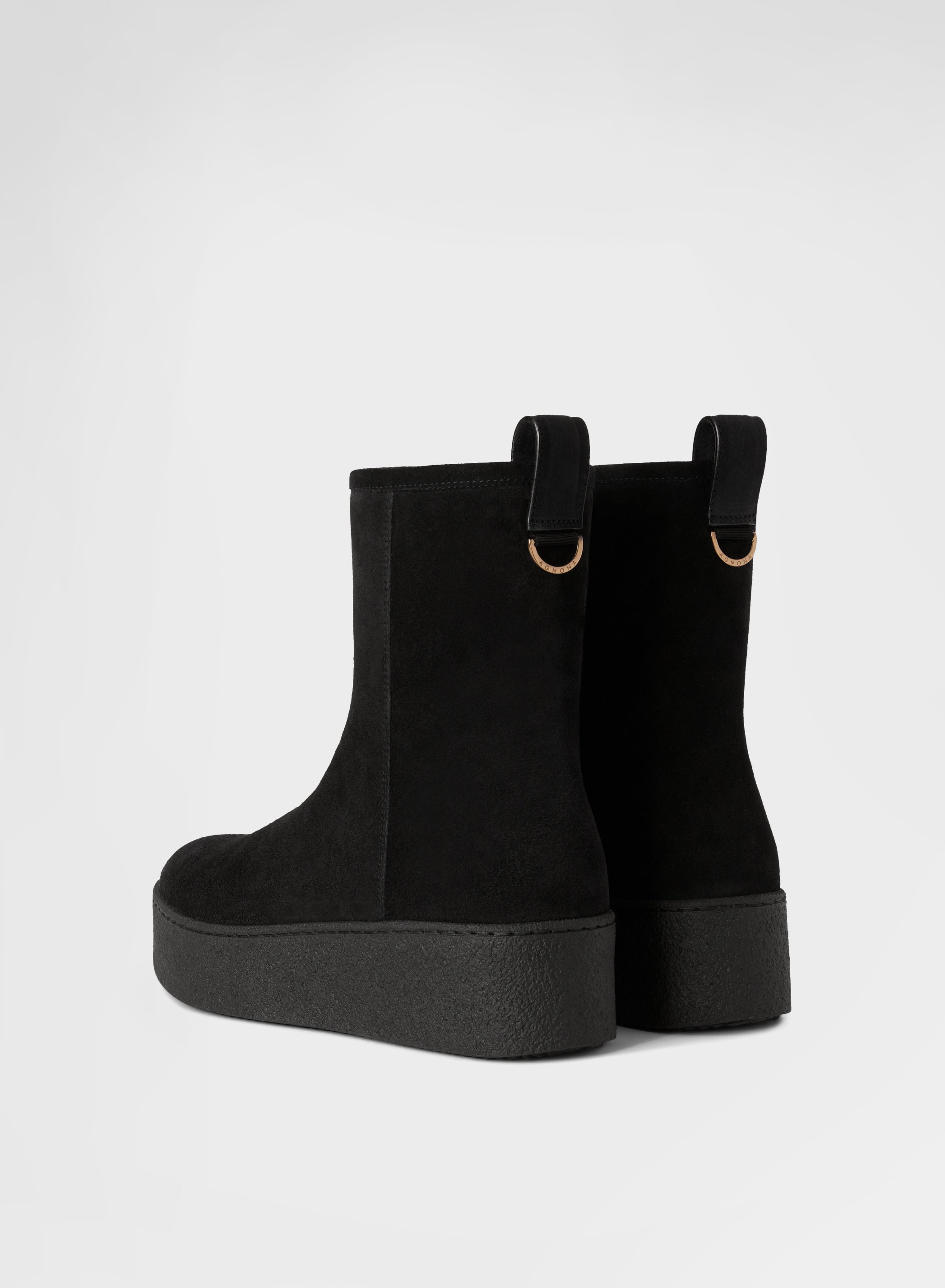 AFTER SKI BOOT CALF SUEDE BLACK