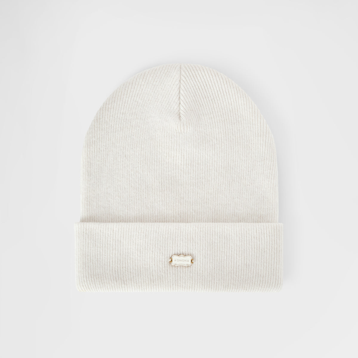 AGNONA WHITE CASHMERE BEANIE HAT WOMEN’S MADE IN ITALY BEIGE AGNONA Cashmere hat in beige main image 4