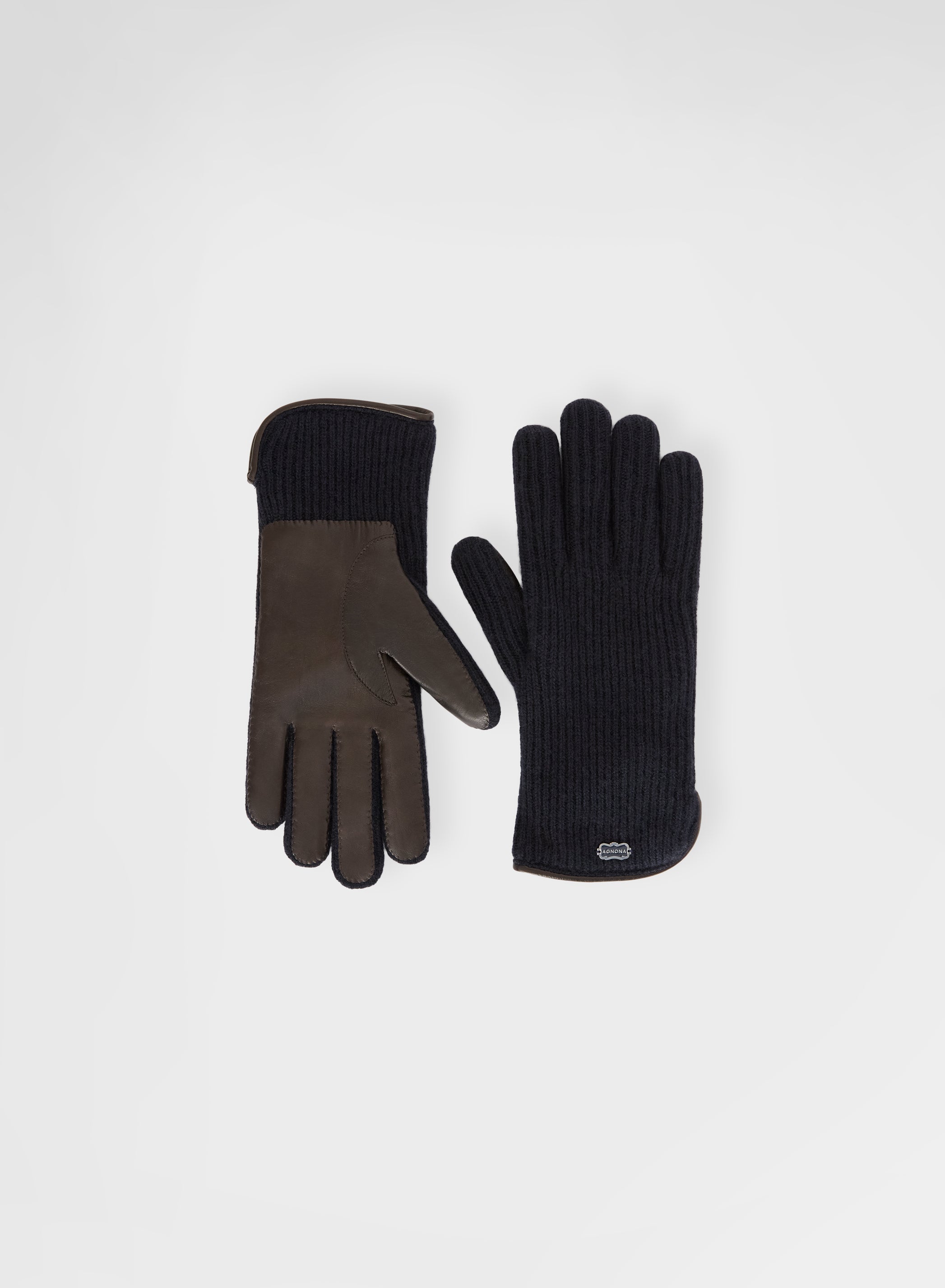 CASHMERE - ENGLISH RIB GLOVES NAVY