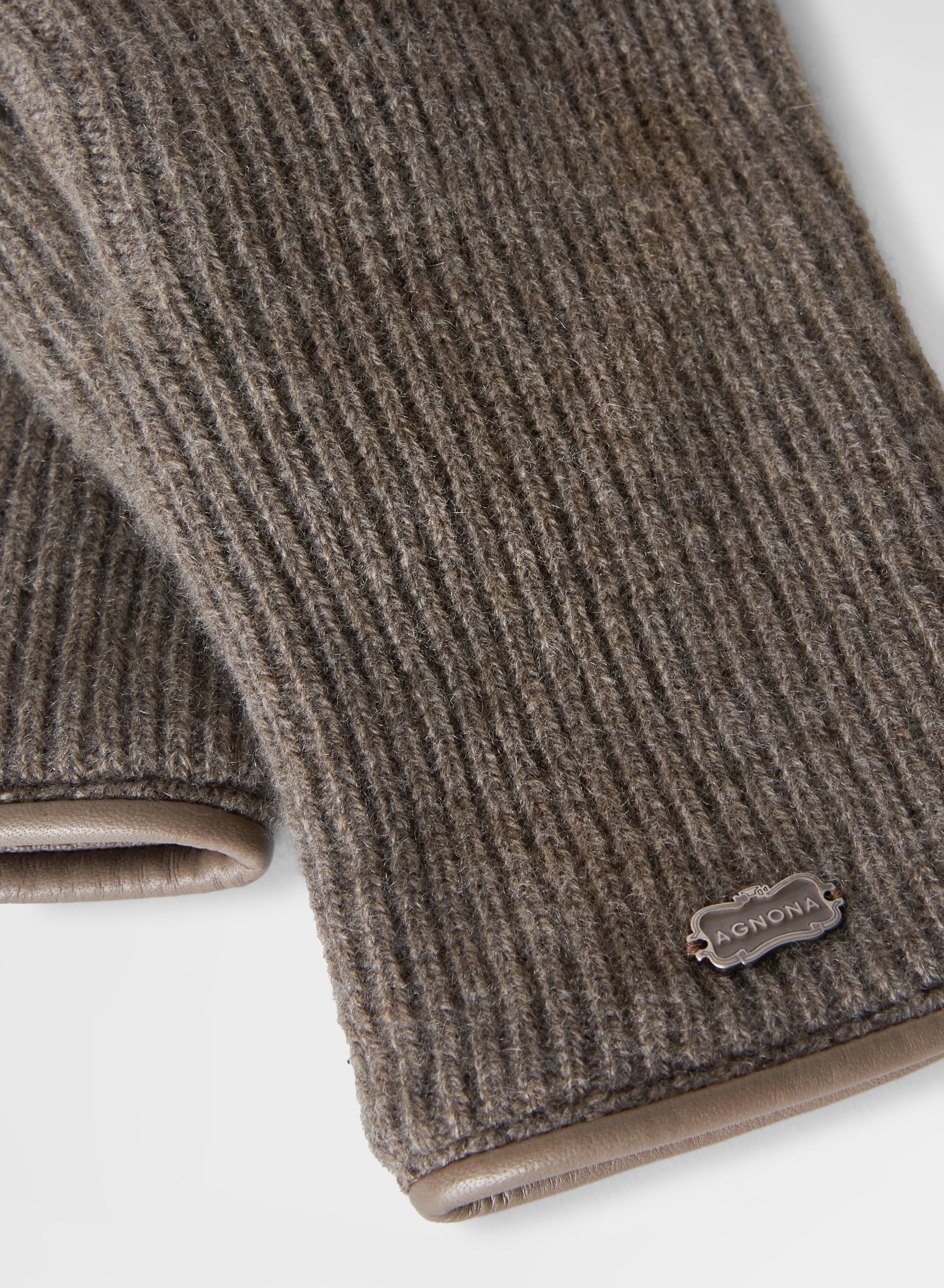 CASHMERE - ENGLISH RIB GLOVES CUMINO