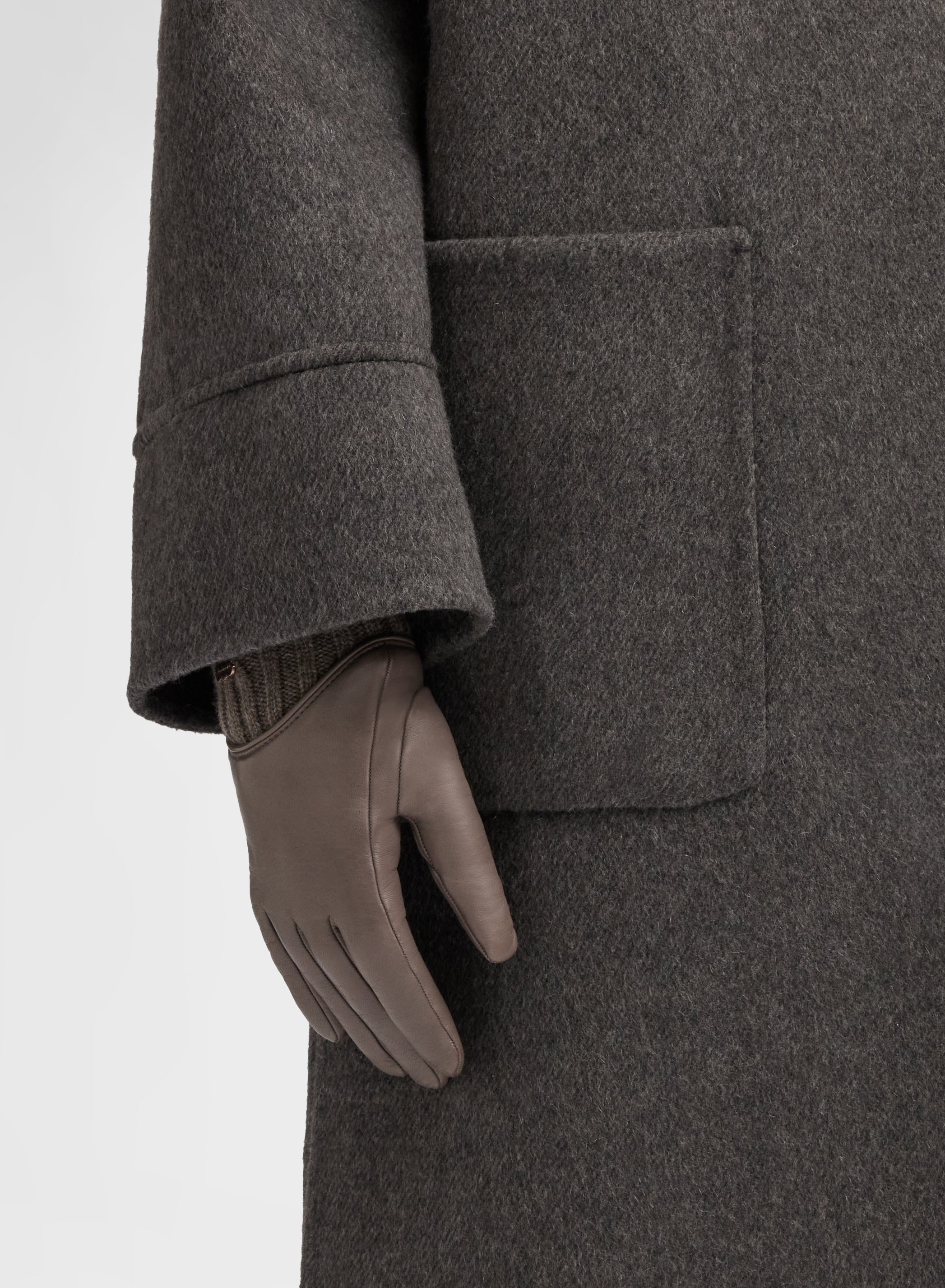 CASHMERE RIB GLOVES CUMINO