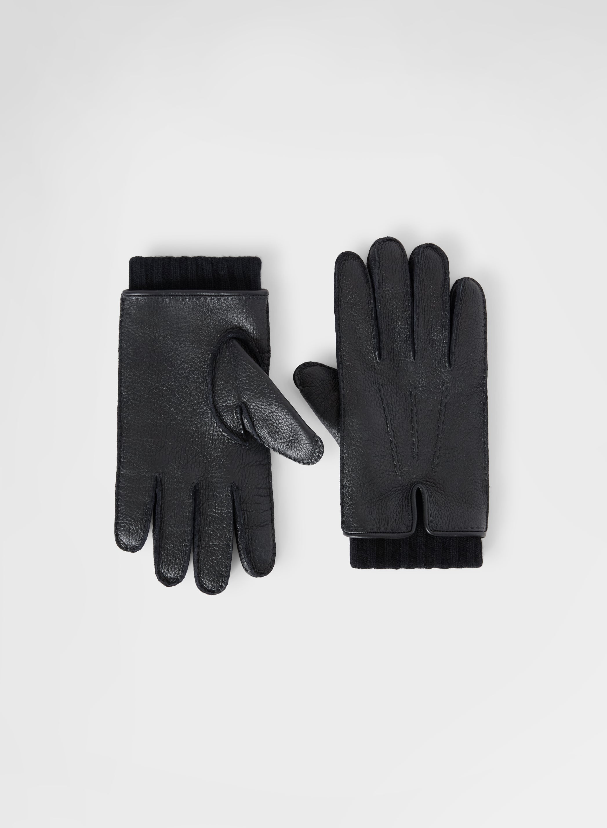 CASHMERE RIB GLOVES BLACK