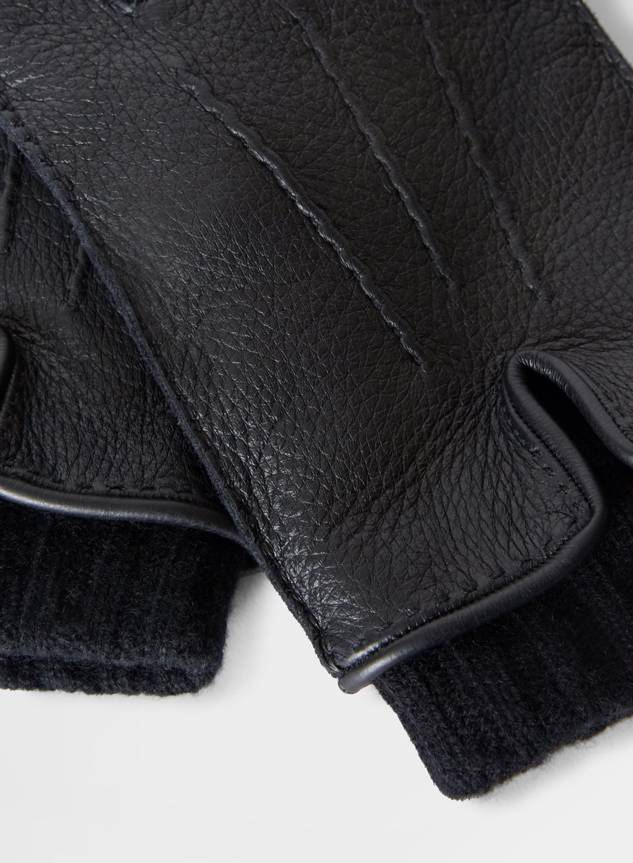 CASHMERE RIB GLOVES BLACK