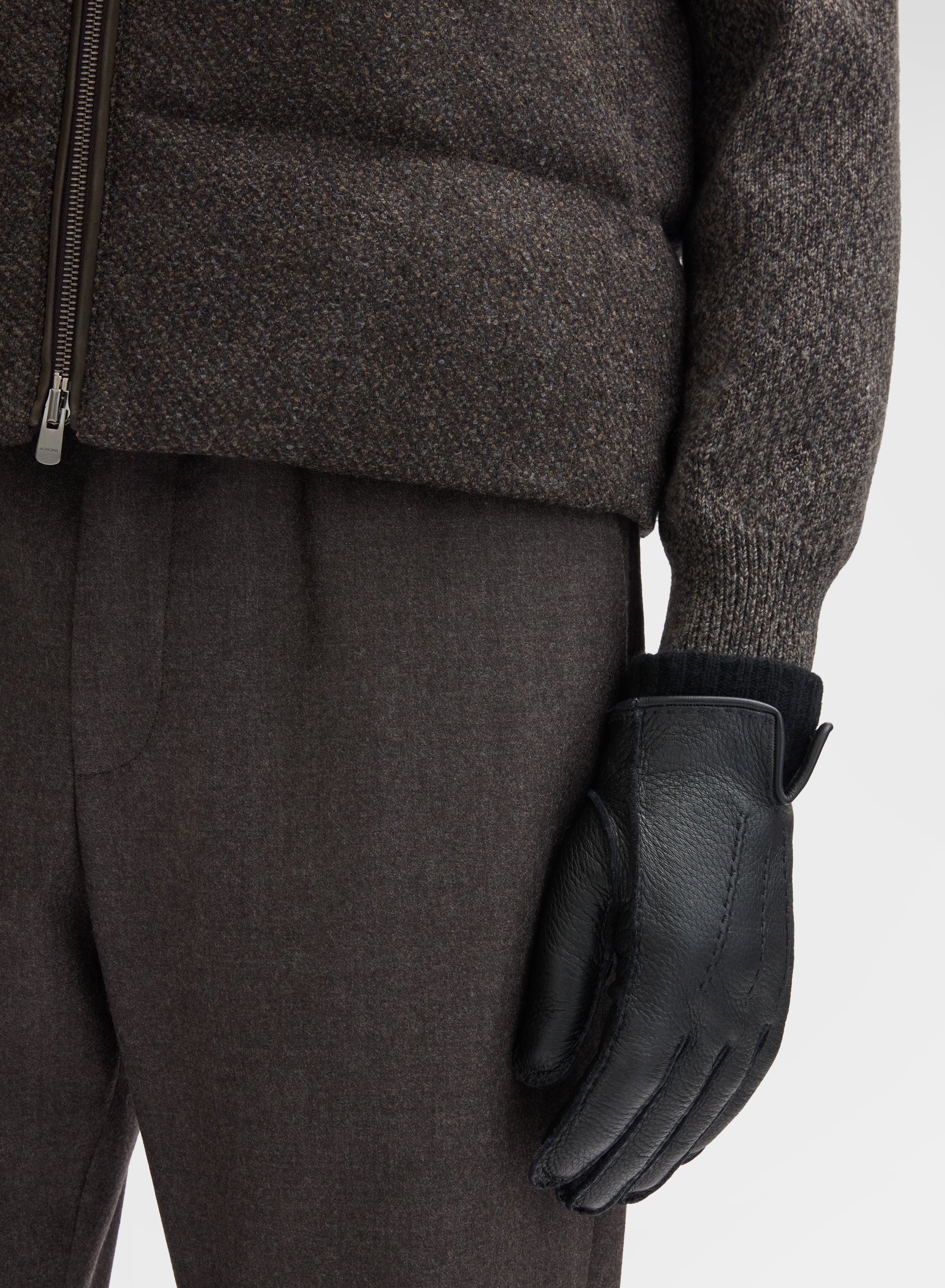CASHMERE RIB GLOVES BLACK