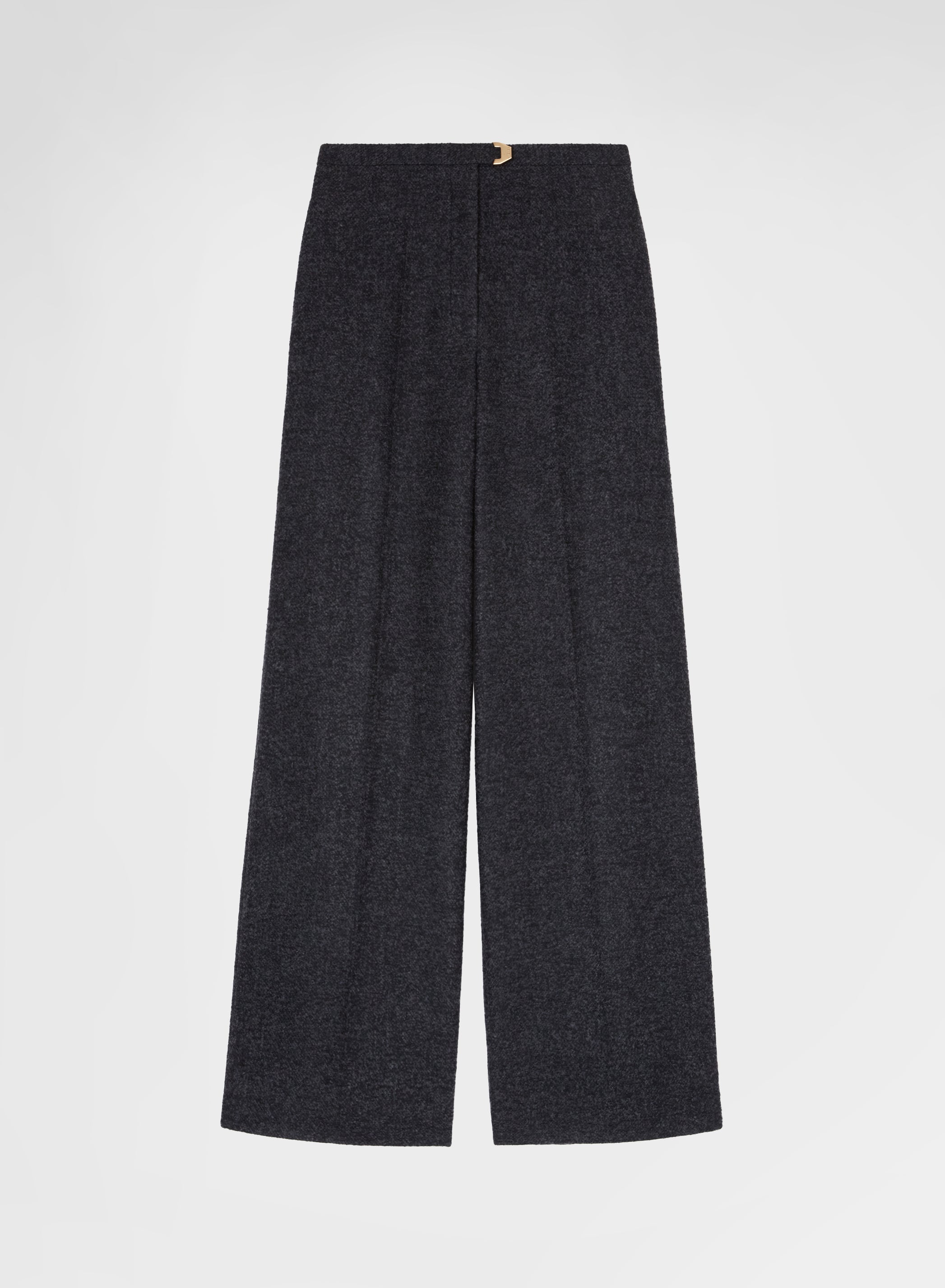PRESSED BOUCLE AMANDA PANTS DARK GREY