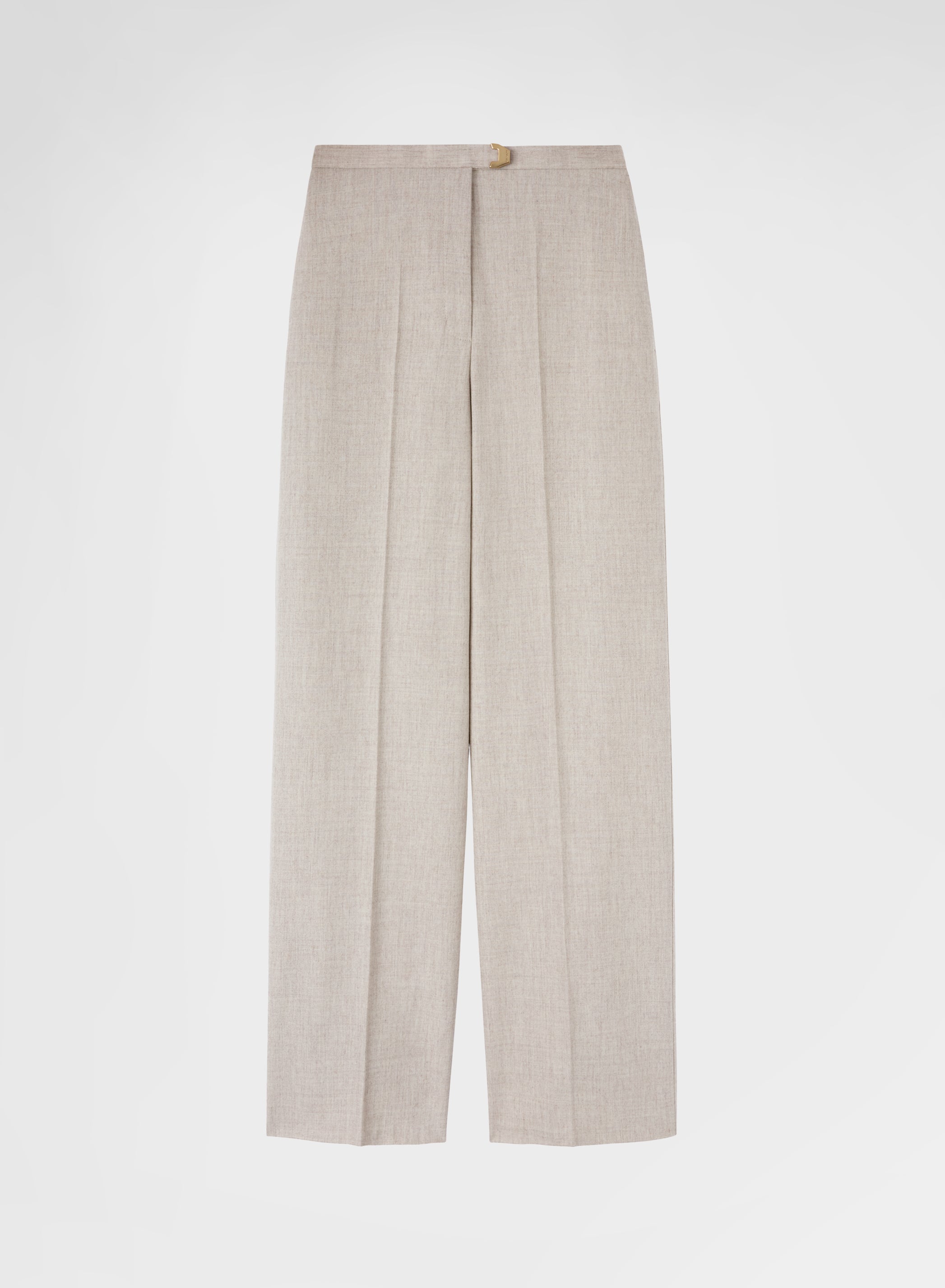 WOMAN WOOL CASHMERE STRETCH FLANNEL AMANDA PANTS CANVAS