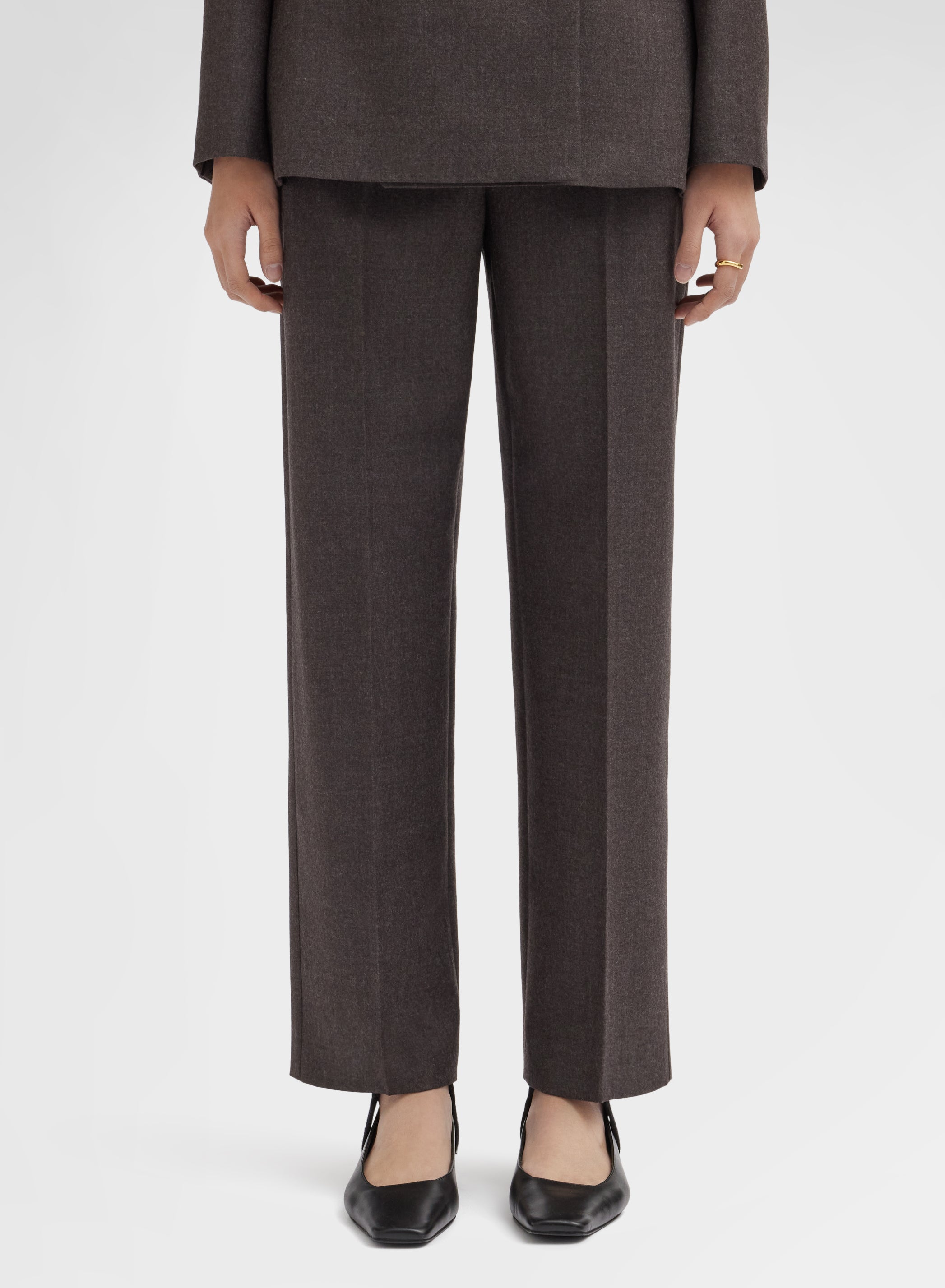 LIGHT WOOL FLANNEL PANTS CUMINO
