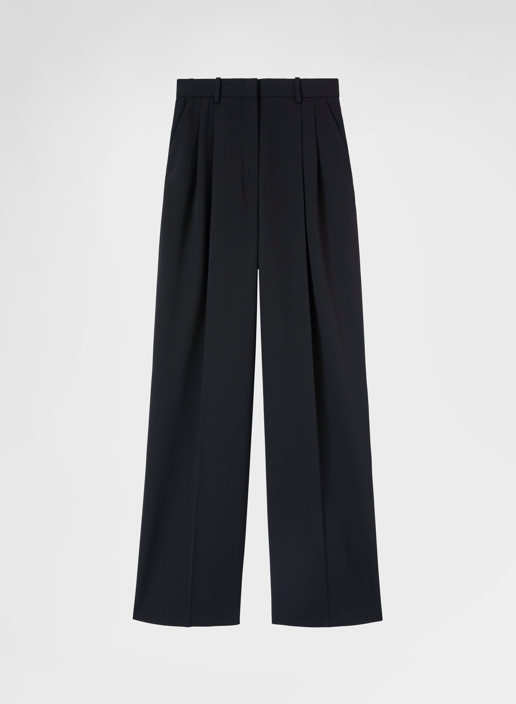 FLUID WOOL PANTS BLACK
