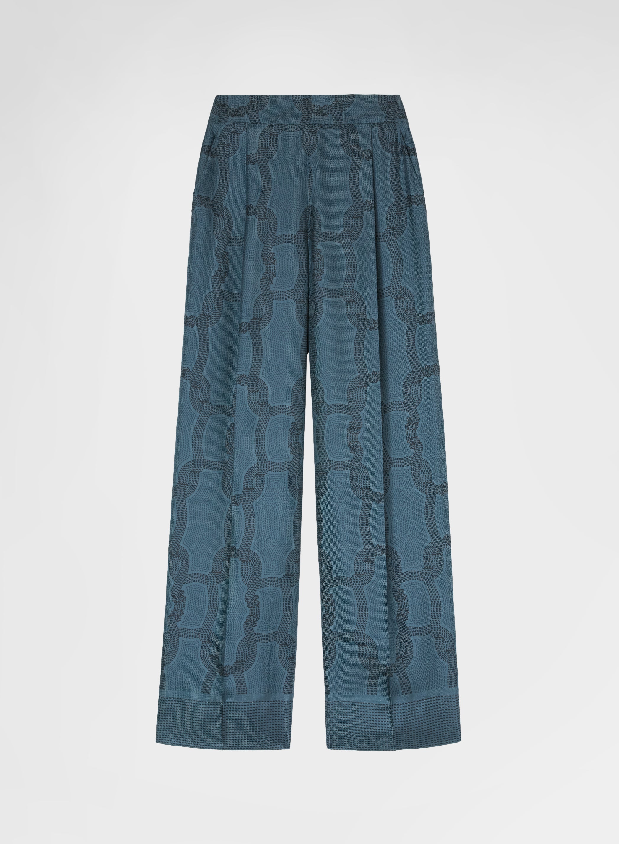 STITCH CHAIN PRINT PANTS PETROL