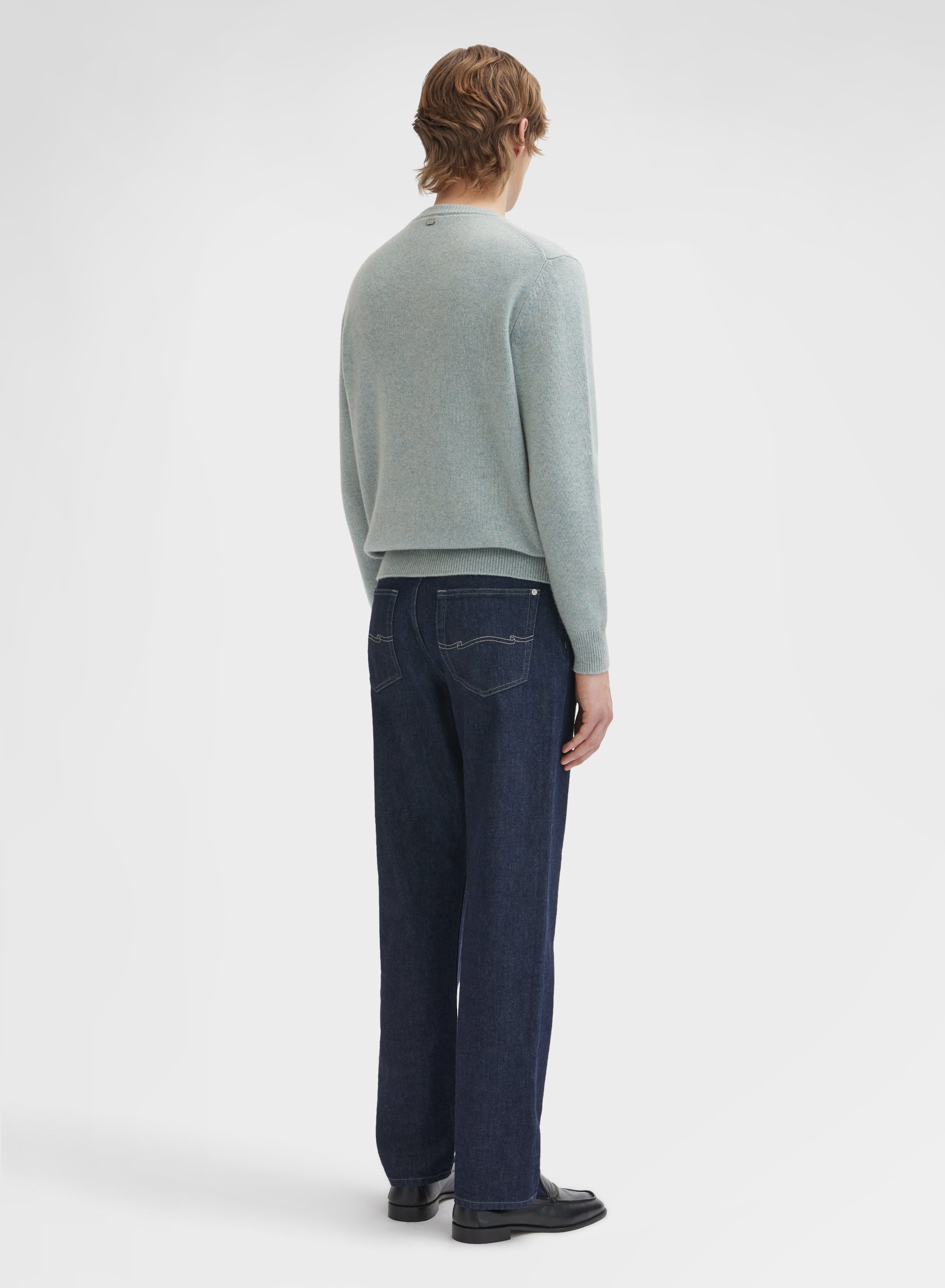 COTTON CASHMERE DENIM PANTS NIGHT