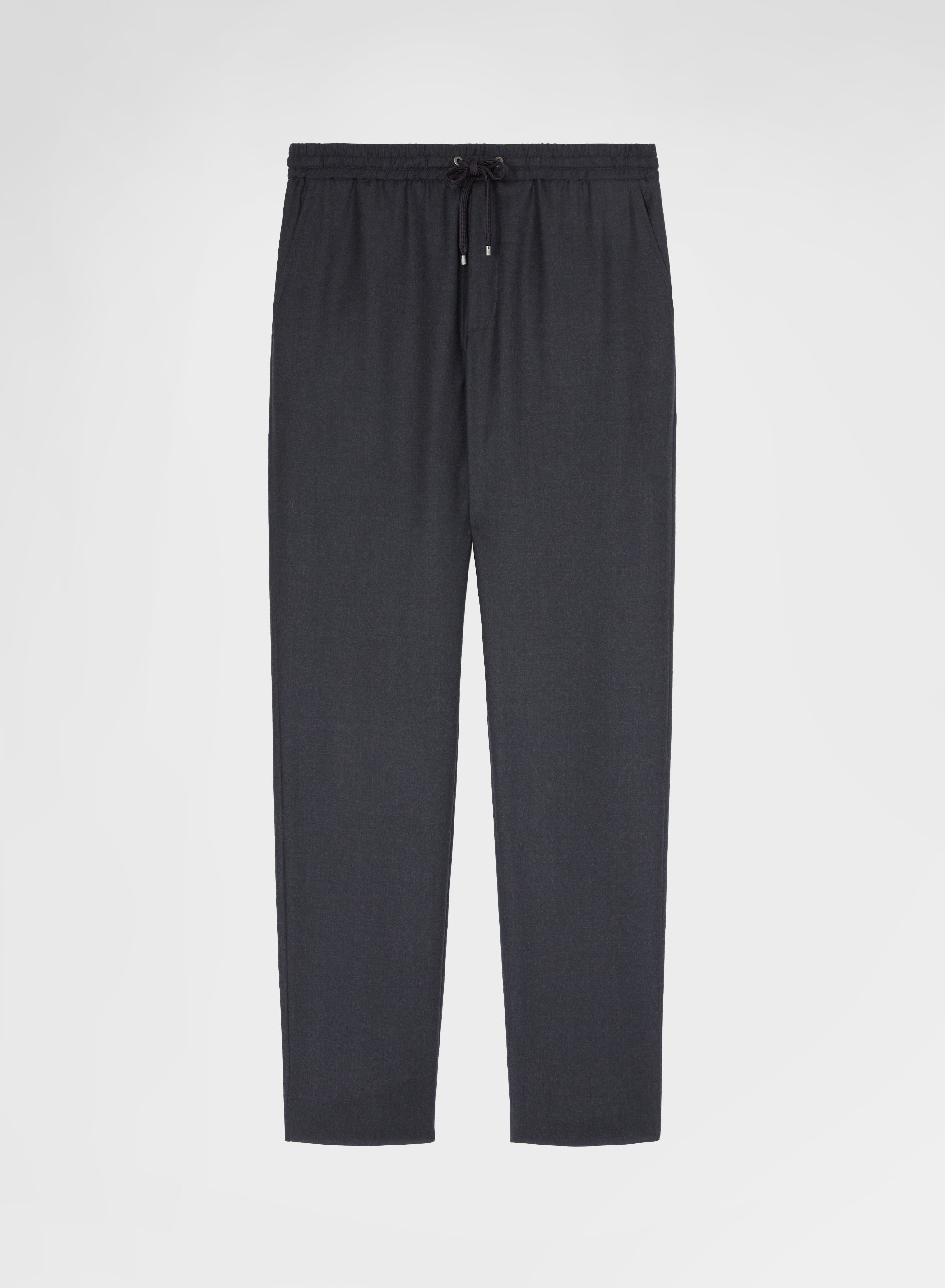 LIGHT WOOL FLANNEL PANTS DARK GREY