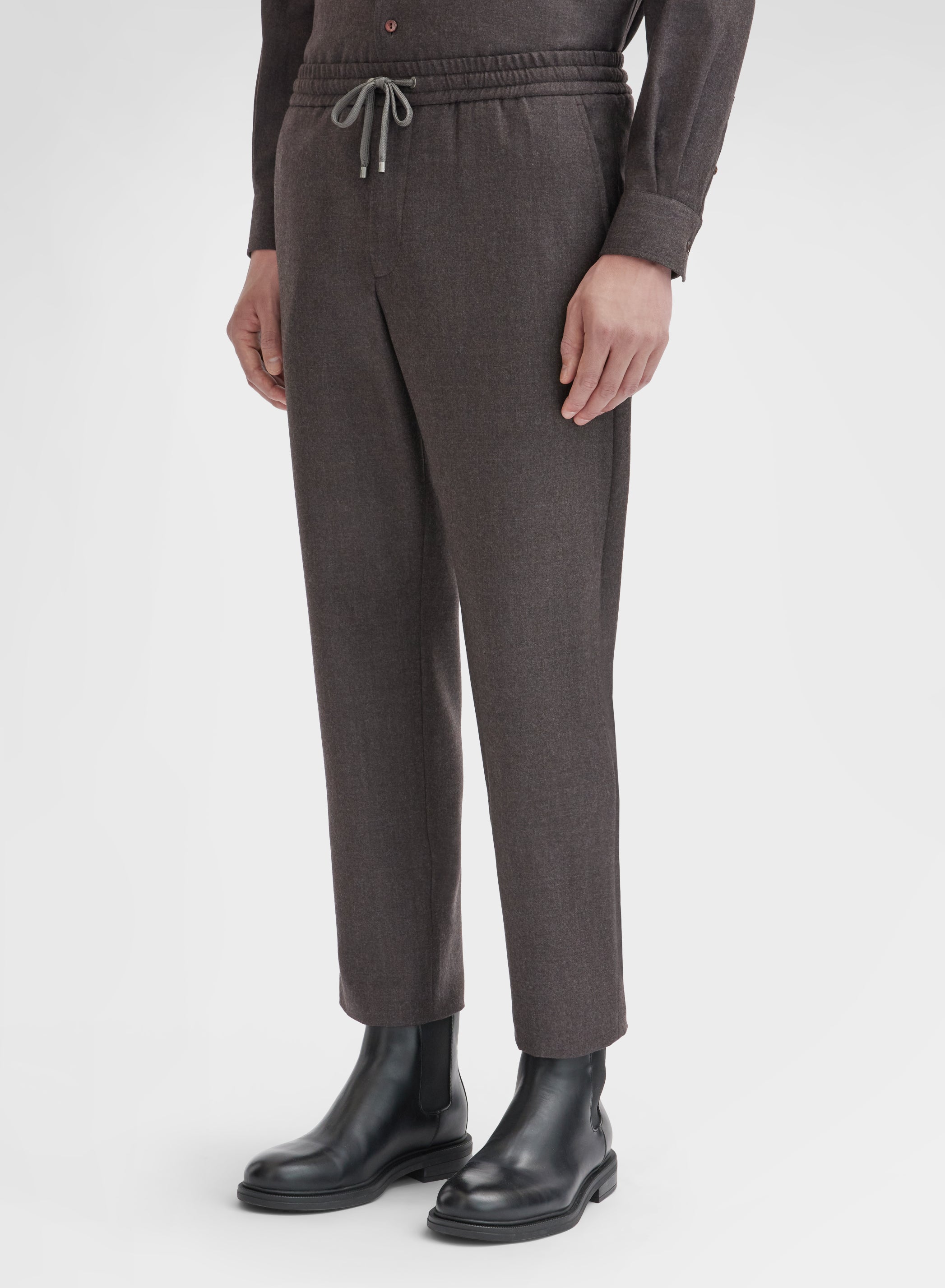 LIGHT WOOL FLANNEL PANTS CUMINO