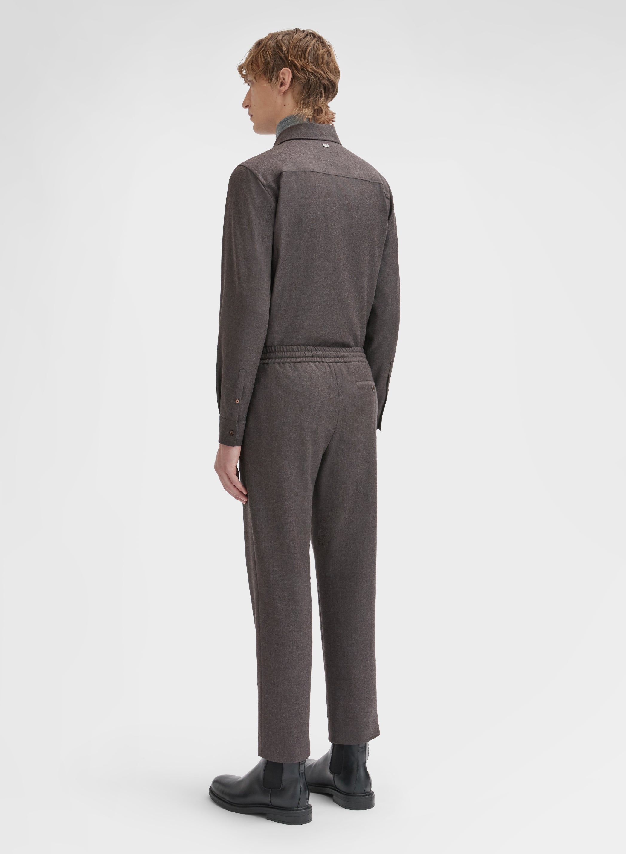 LIGHT WOOL FLANNEL PANTS CUMINO