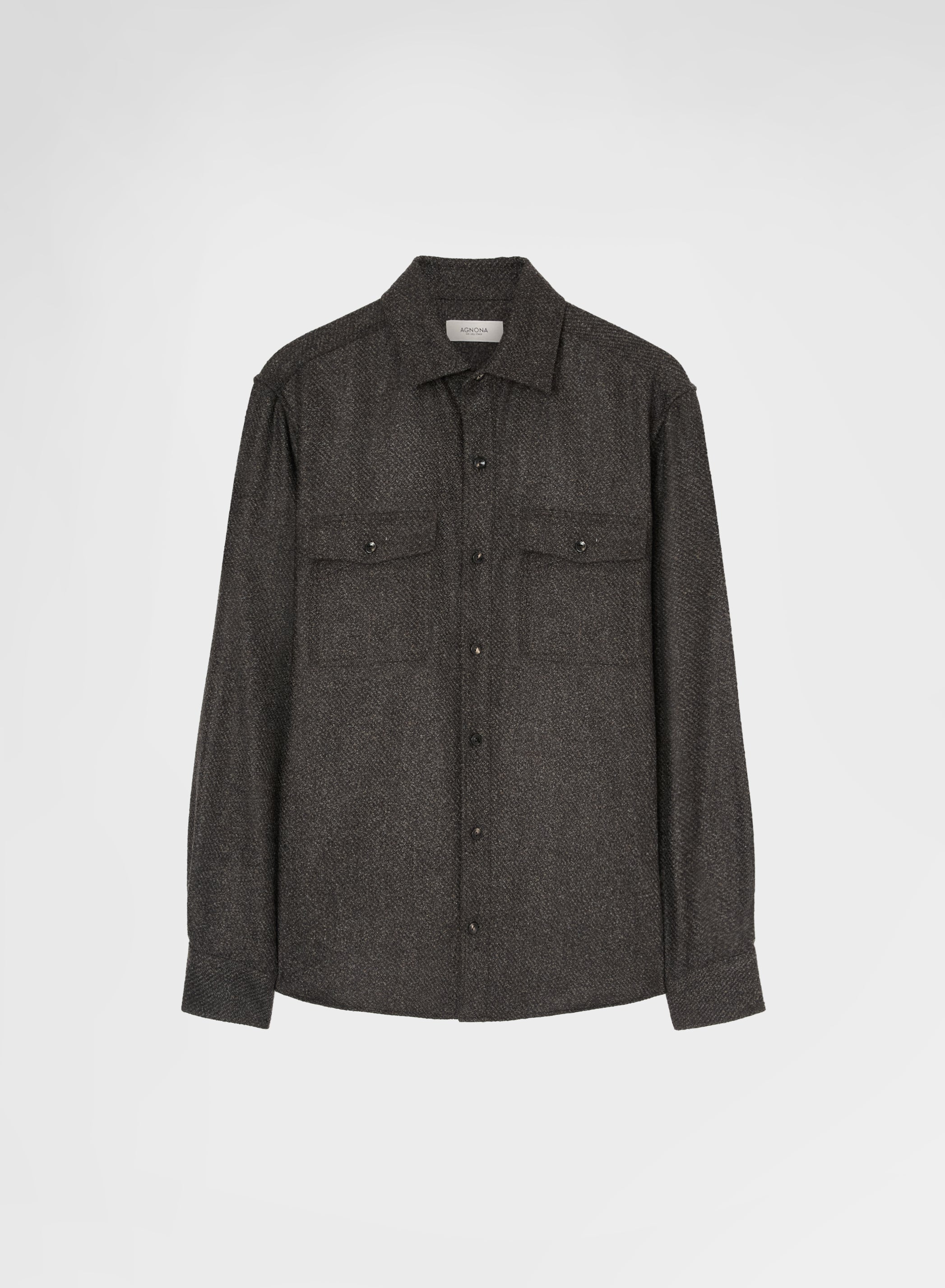 WOOL CASHMERE BOUCLE SHIRT CUMINO
