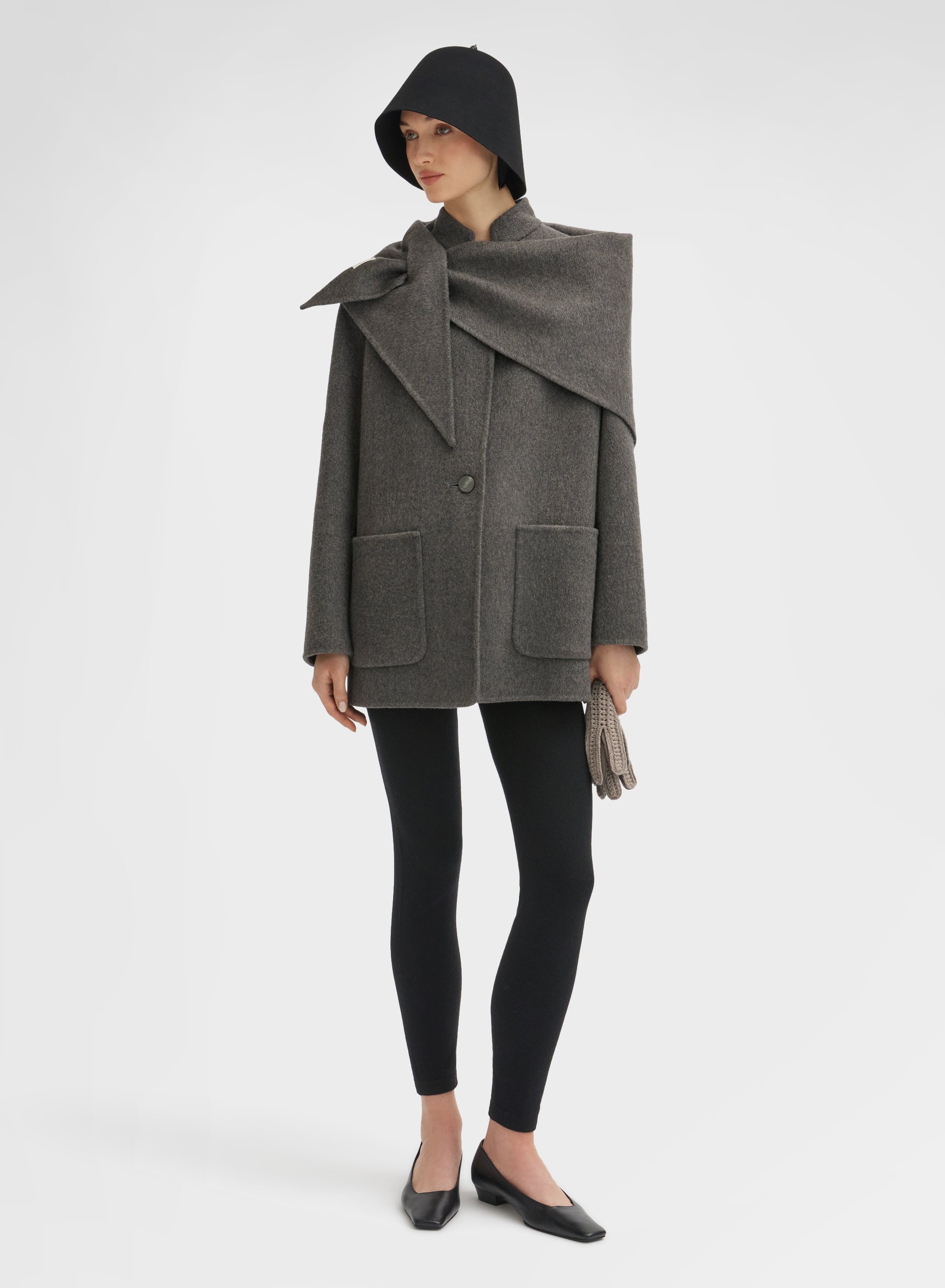 DIAGONAL DOUBLE FACE JACKET CUMINO