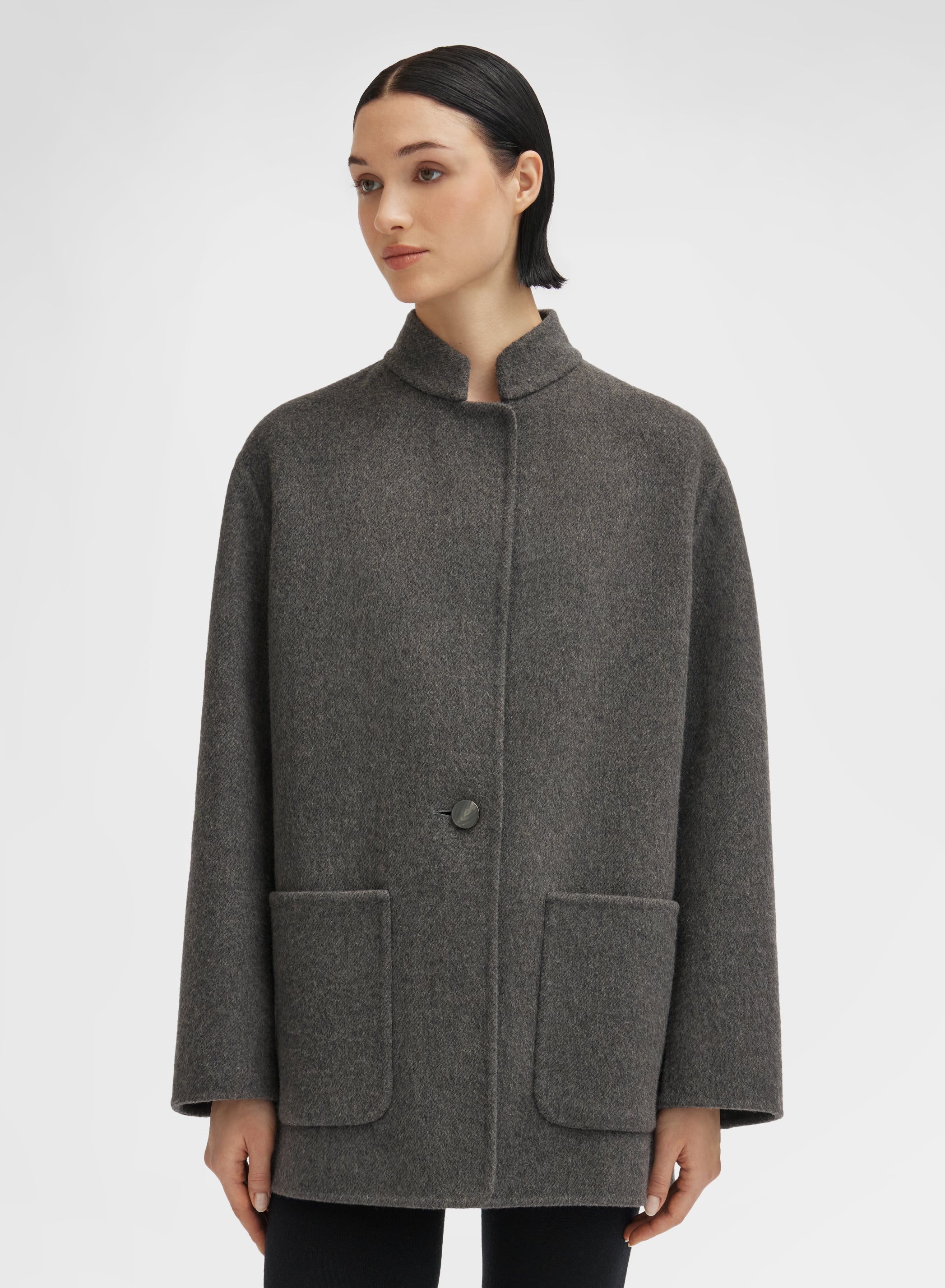 DIAGONAL DOUBLE FACE JACKET CUMINO