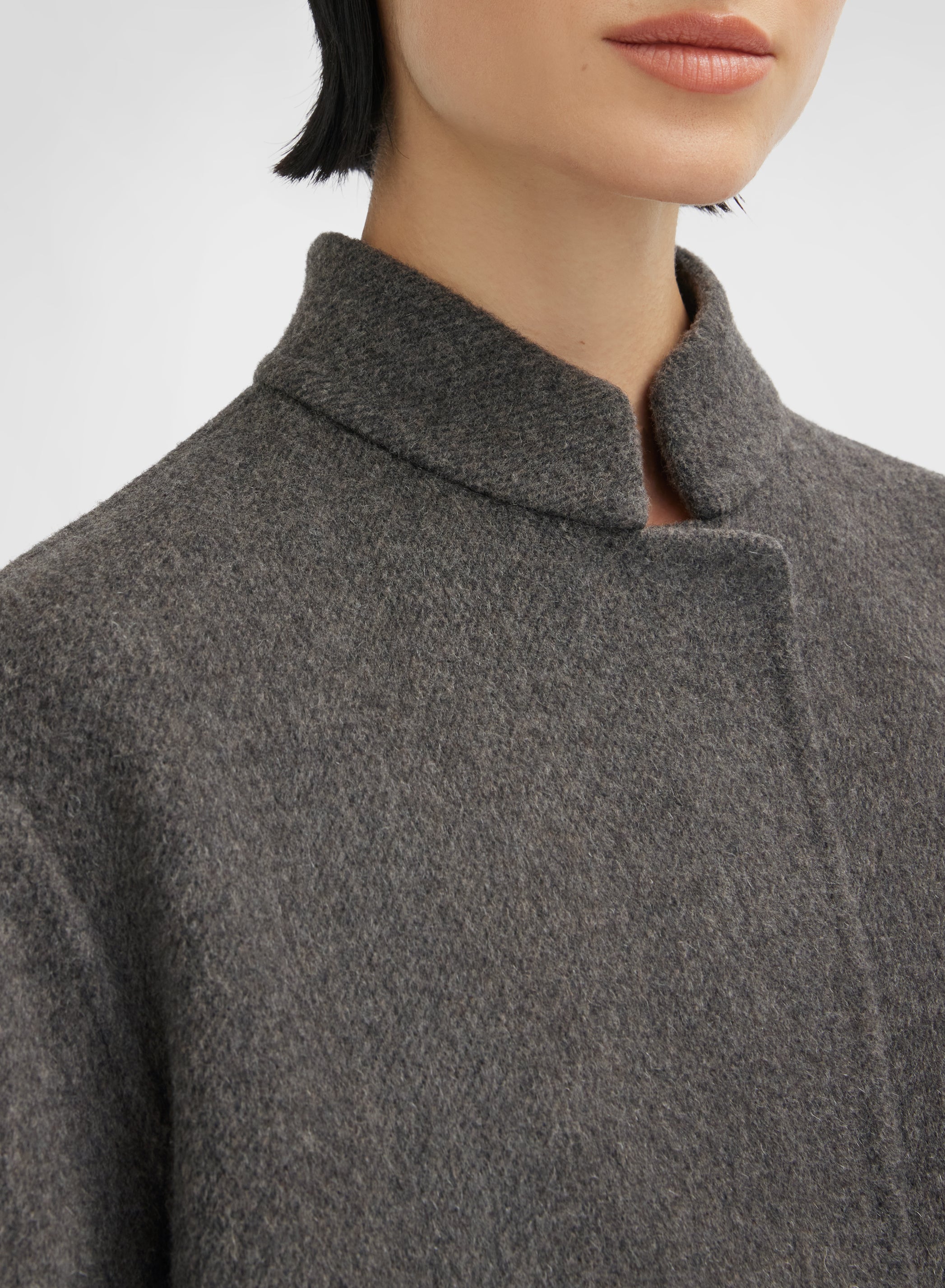 DIAGONAL DOUBLE FACE JACKET CUMINO