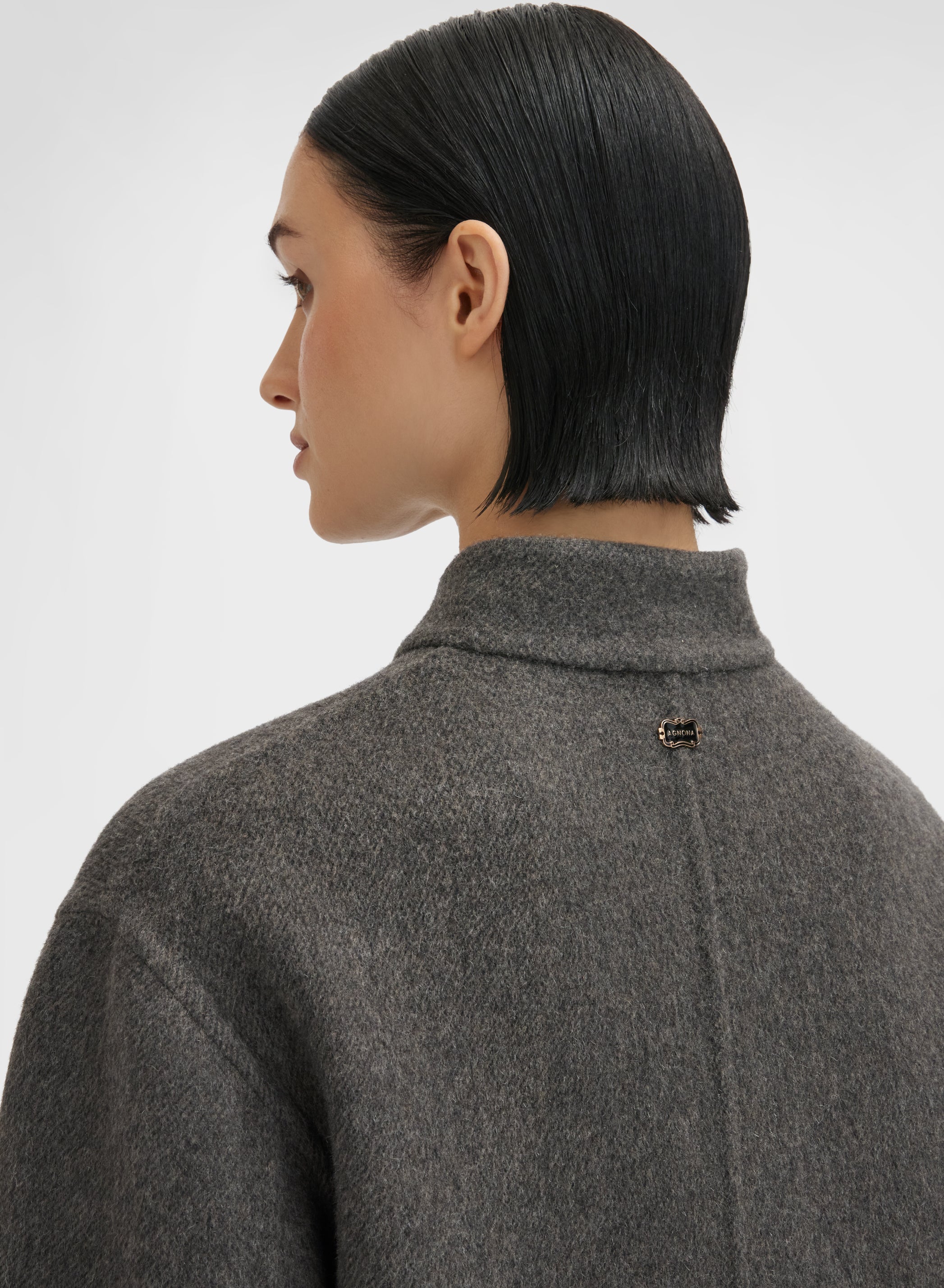 DIAGONAL DOUBLE FACE JACKET CUMINO