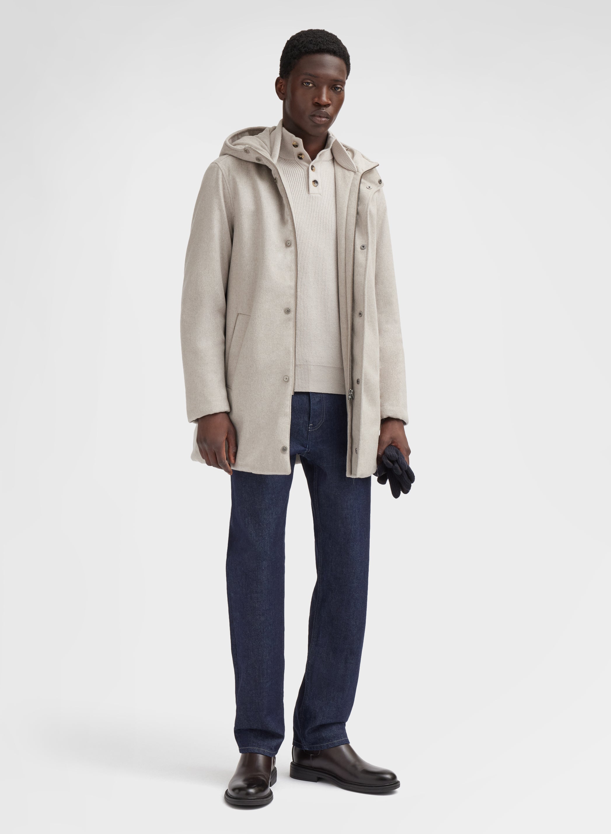 CASHMERE STORMLIGHT CABAN CANVAS