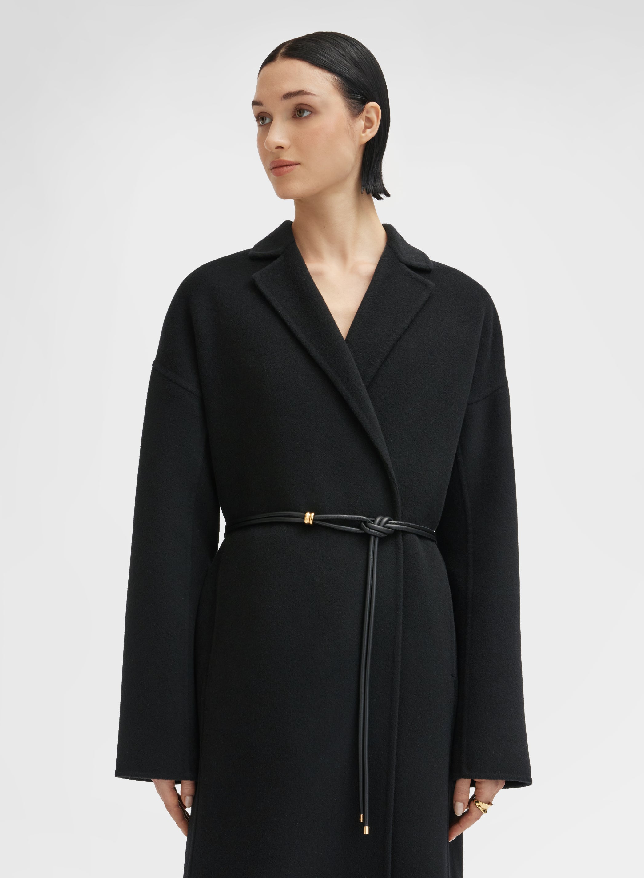 BLEND DOUBLE FACE COAT BLACK