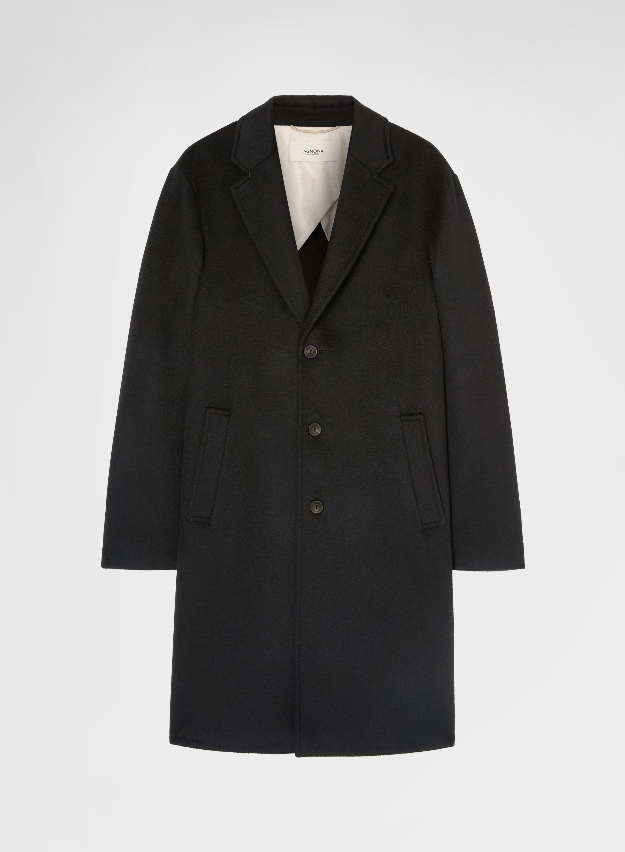 CASHMERE DOUBLE FACE COAT BLACK