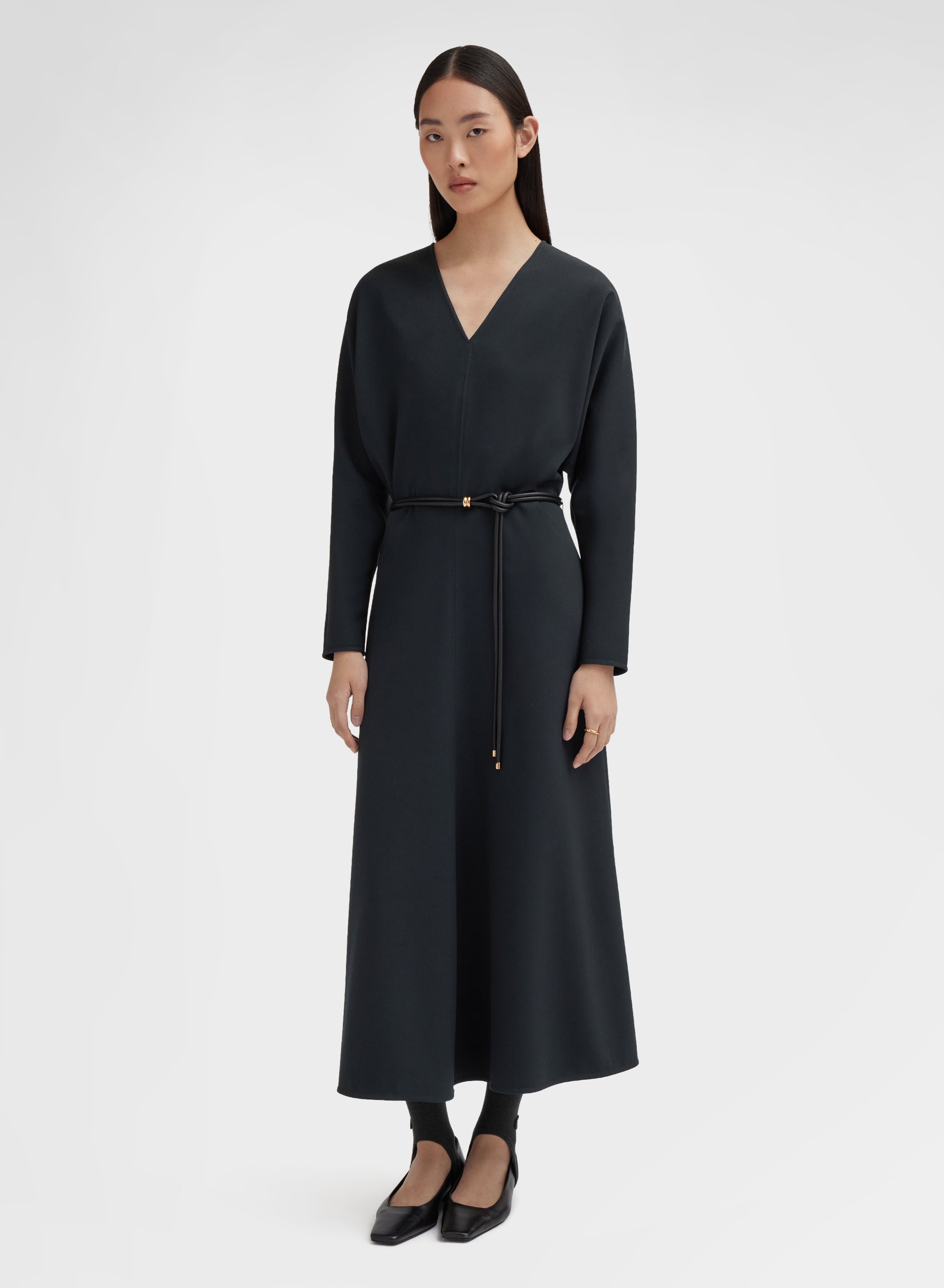 FLUID WOOL DRESS BOTTLE GREEN