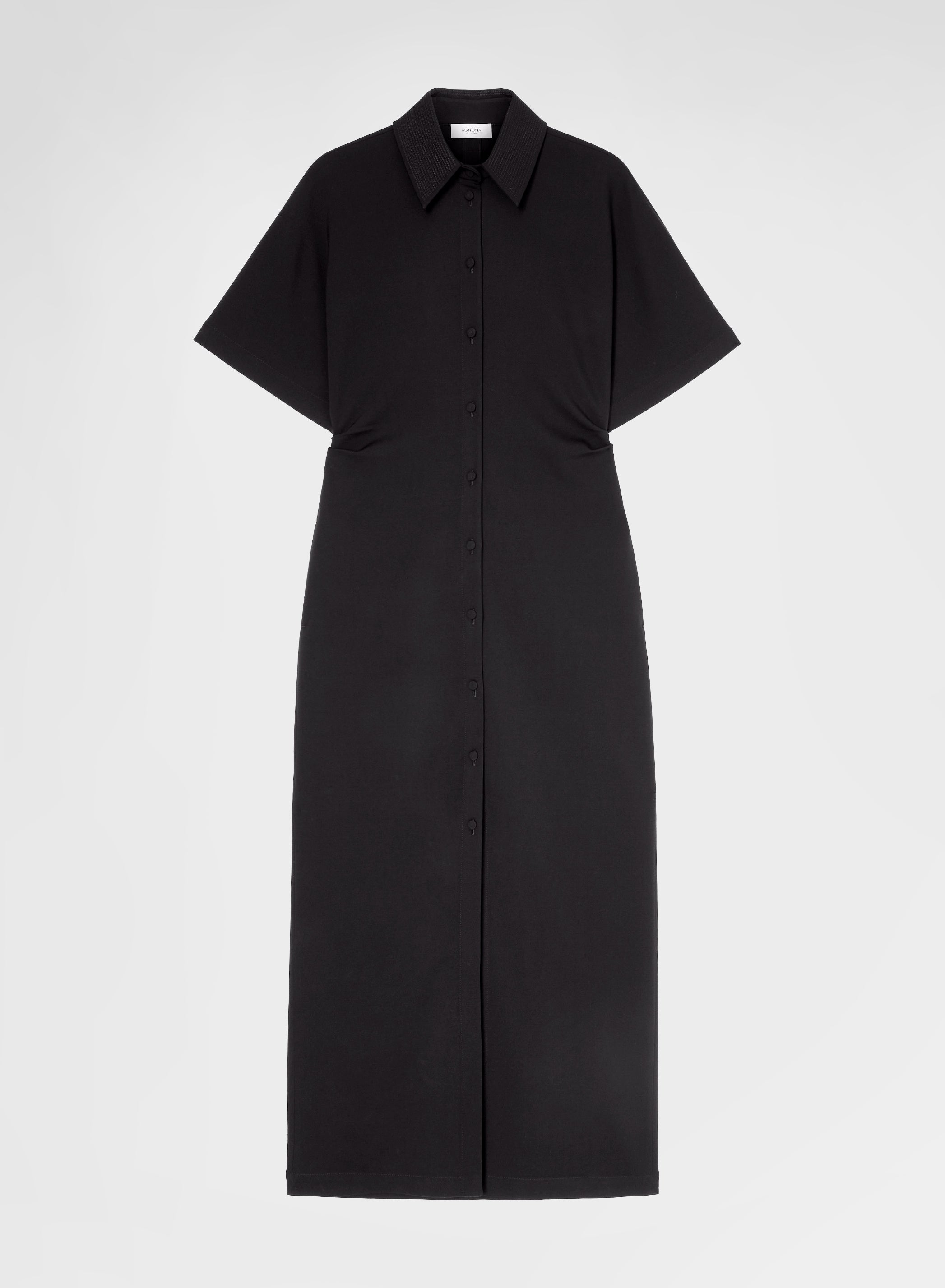 FLUID WOOL DRESS BLACK