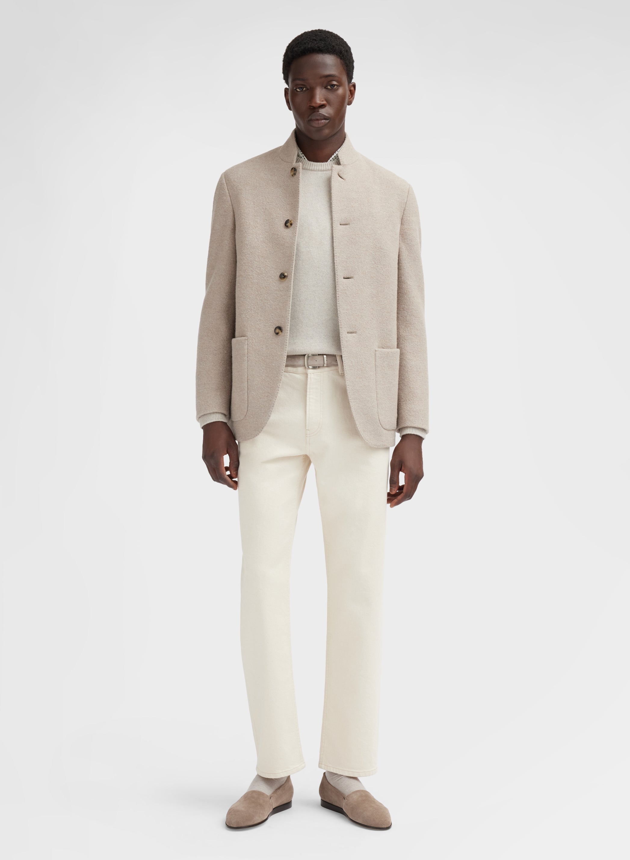 PRESSED SPAZZOLINO JACKET SESAMO