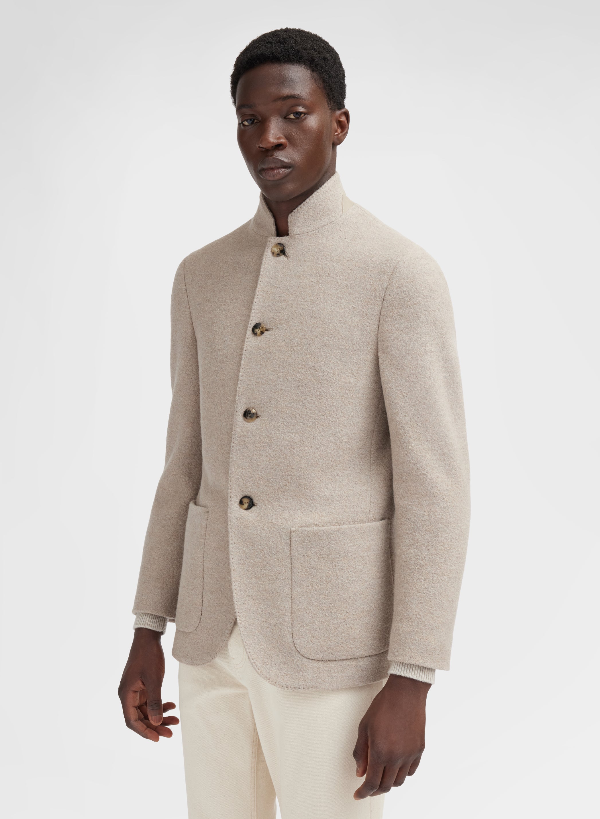 PRESSED SPAZZOLINO JACKET SESAMO