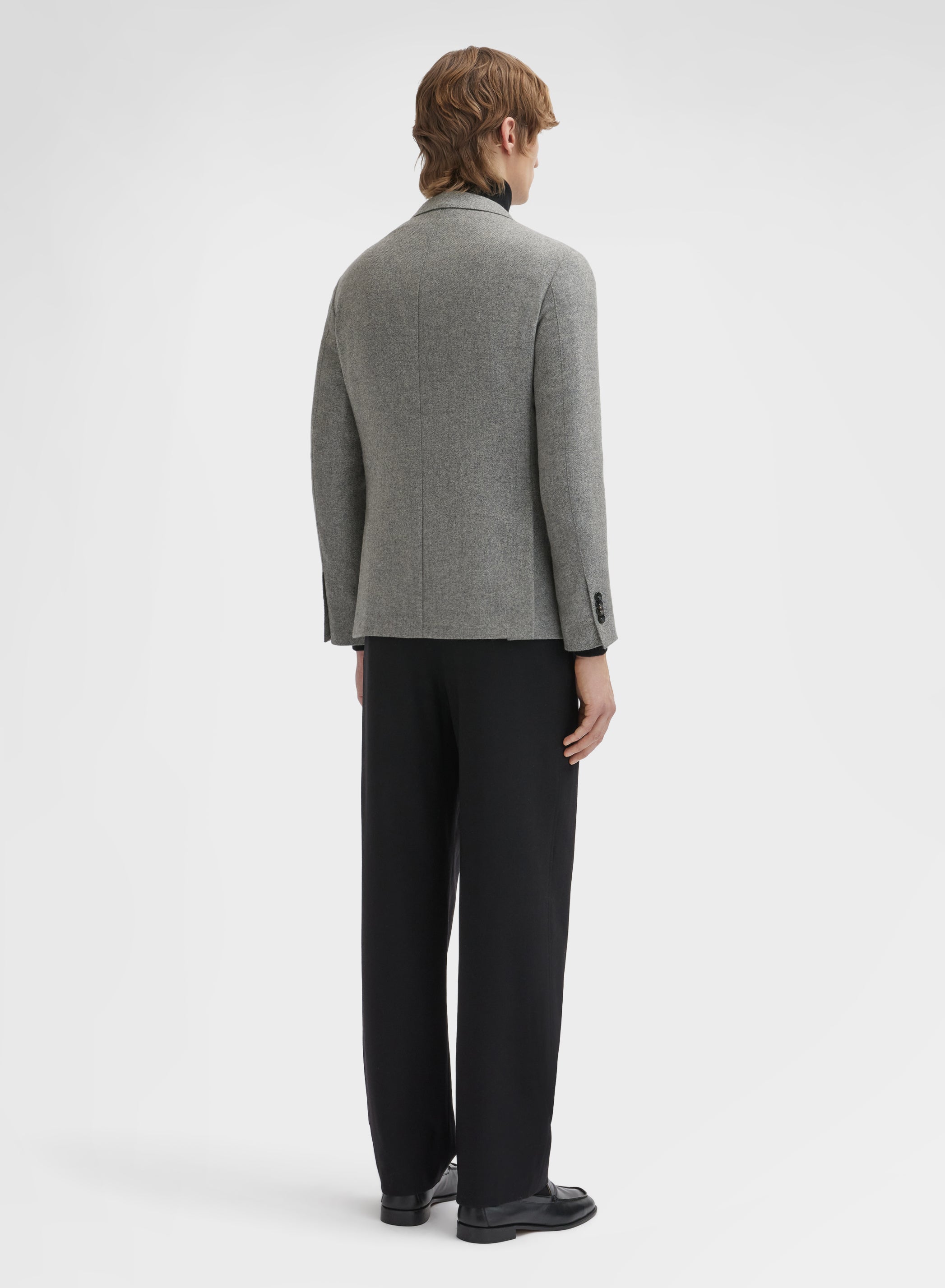 TEXTURED LIGHT CASHMERE JACKET FLANNEL