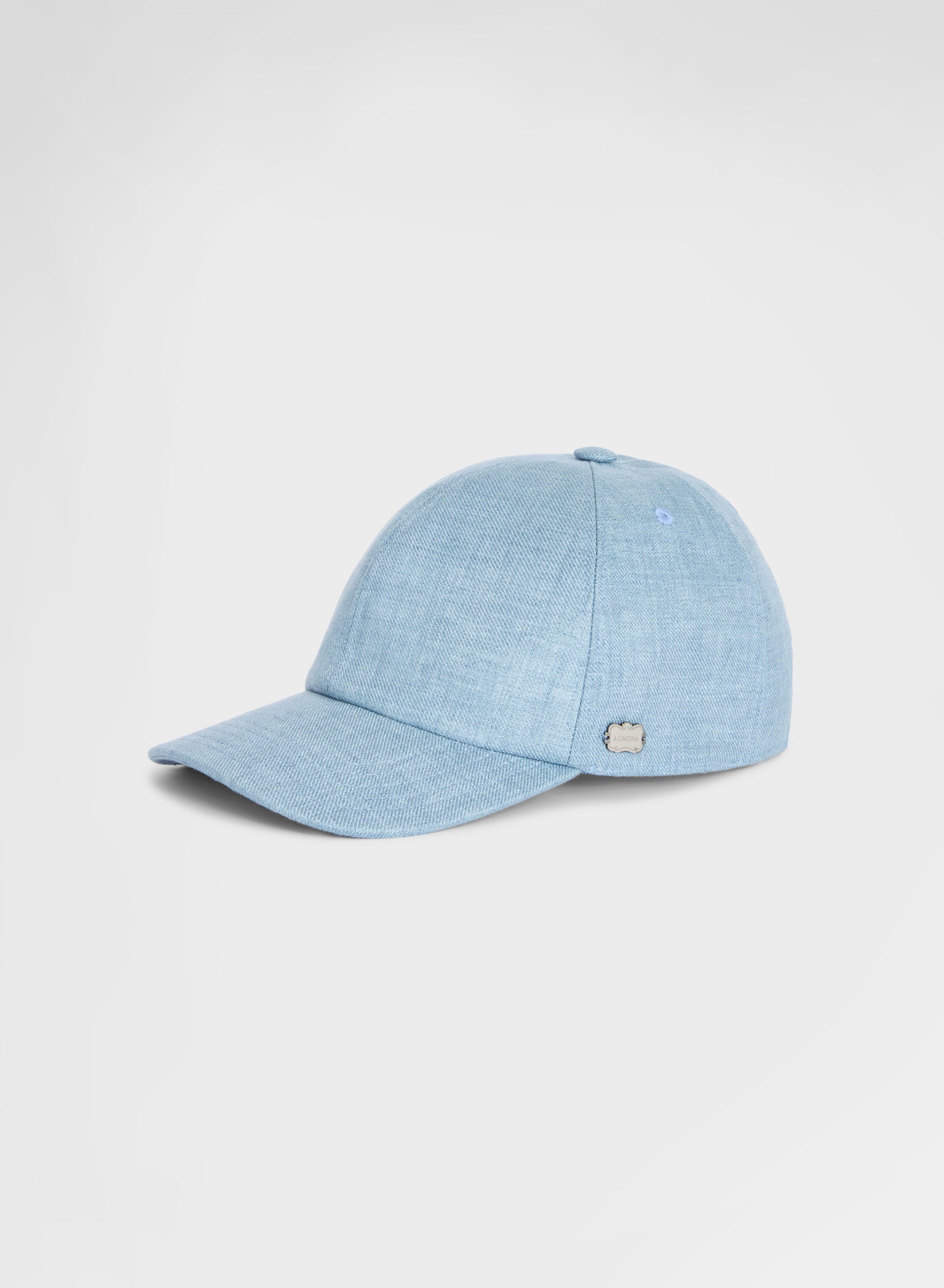 DELAVE LINEN HAT DUSTY BLUE