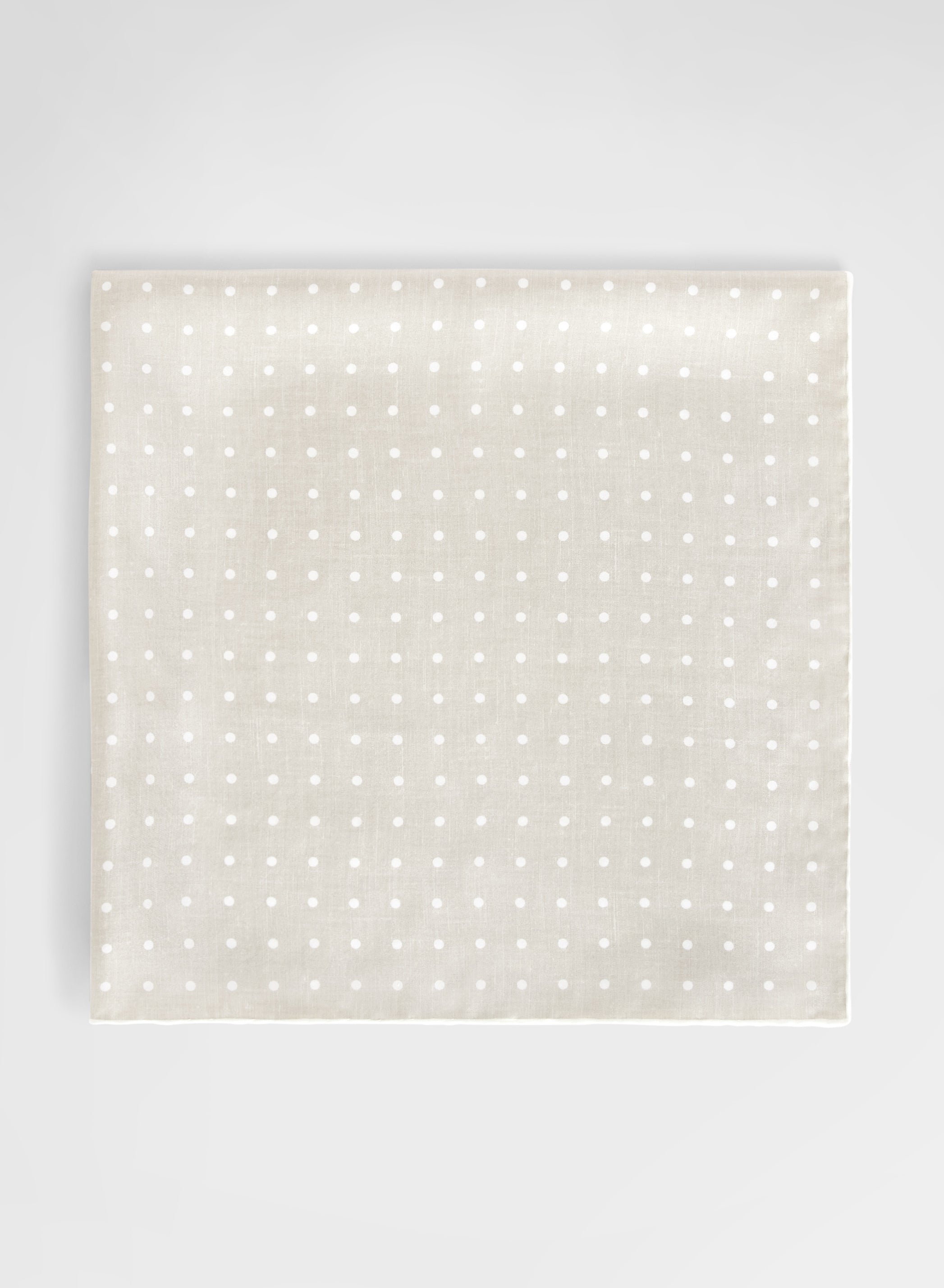 SILK POIS PRINT SCARF GREY