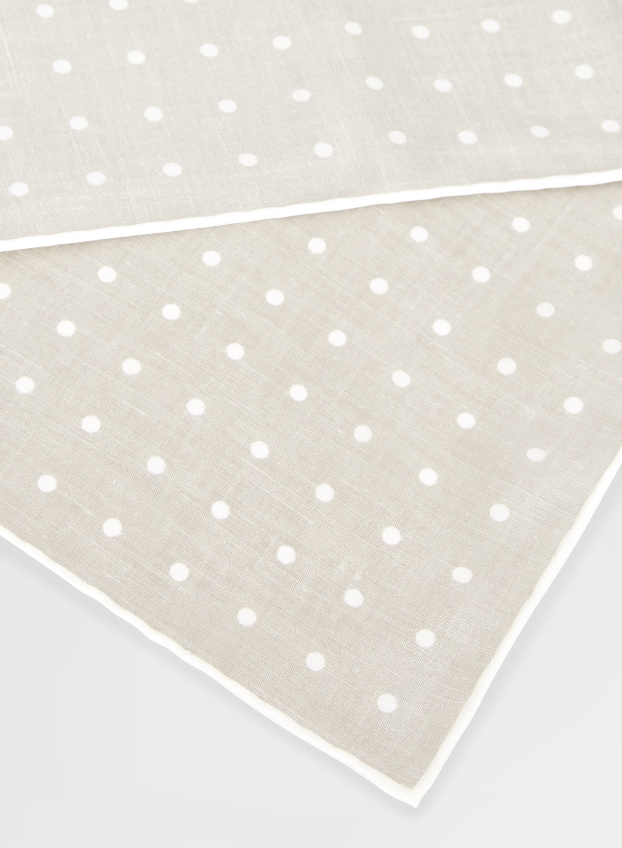 SILK POIS PRINT SCARF GREY