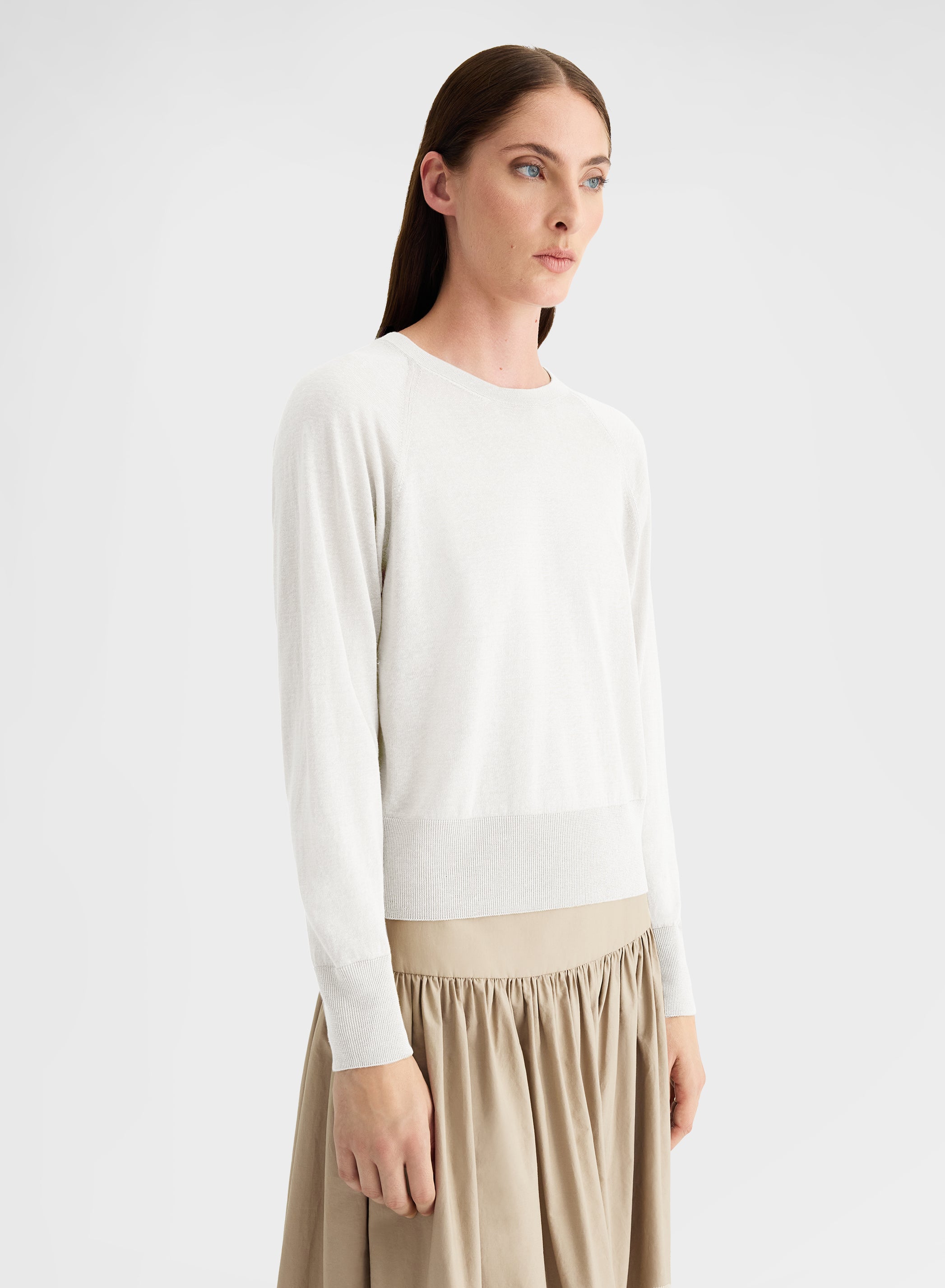 LONG SLEEVE CREWNECK MARIPOSA WHITE