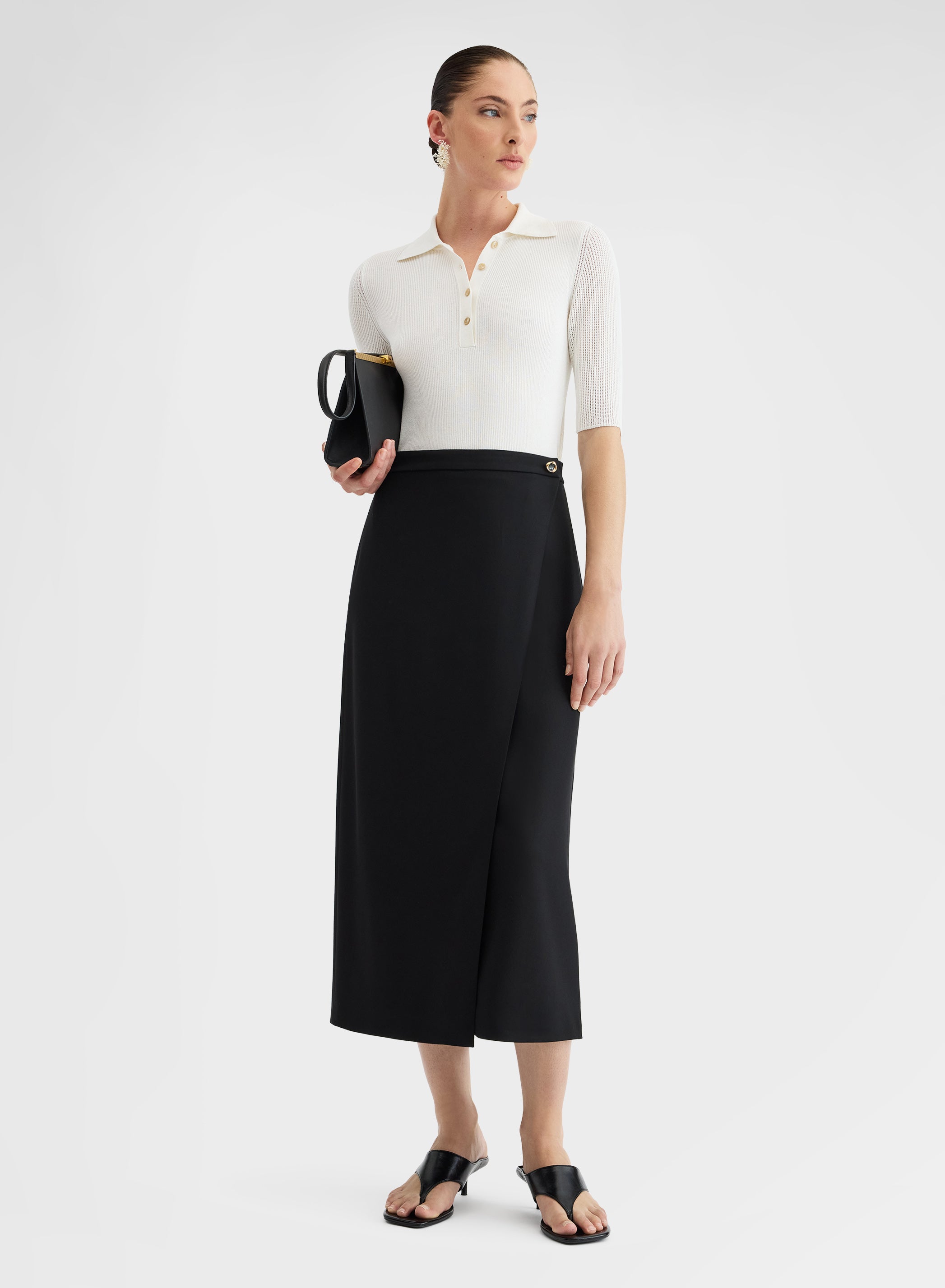 LONG SLEEVE POLO SABBIA WHITE