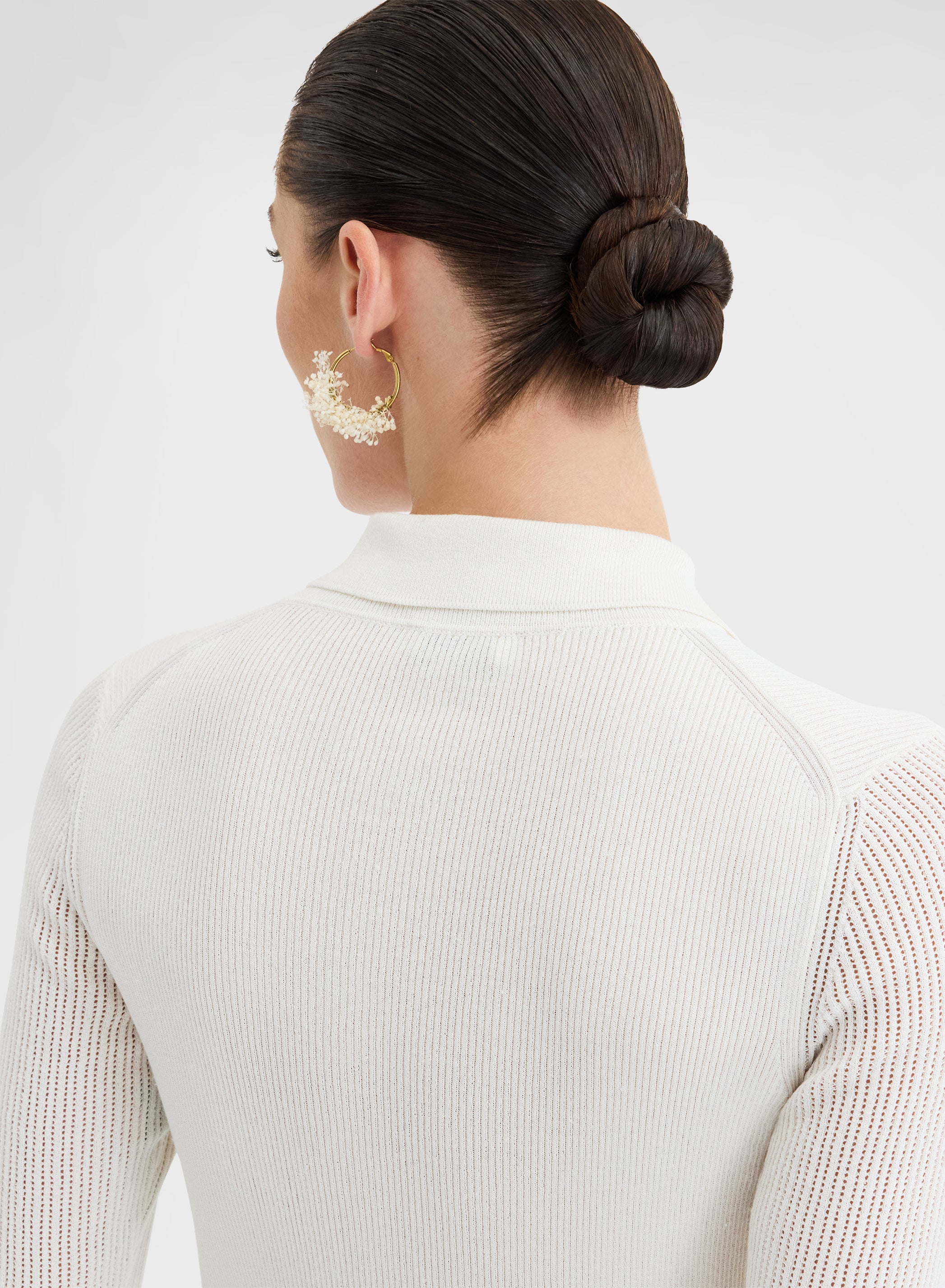 LONG SLEEVE POLO SABBIA WHITE