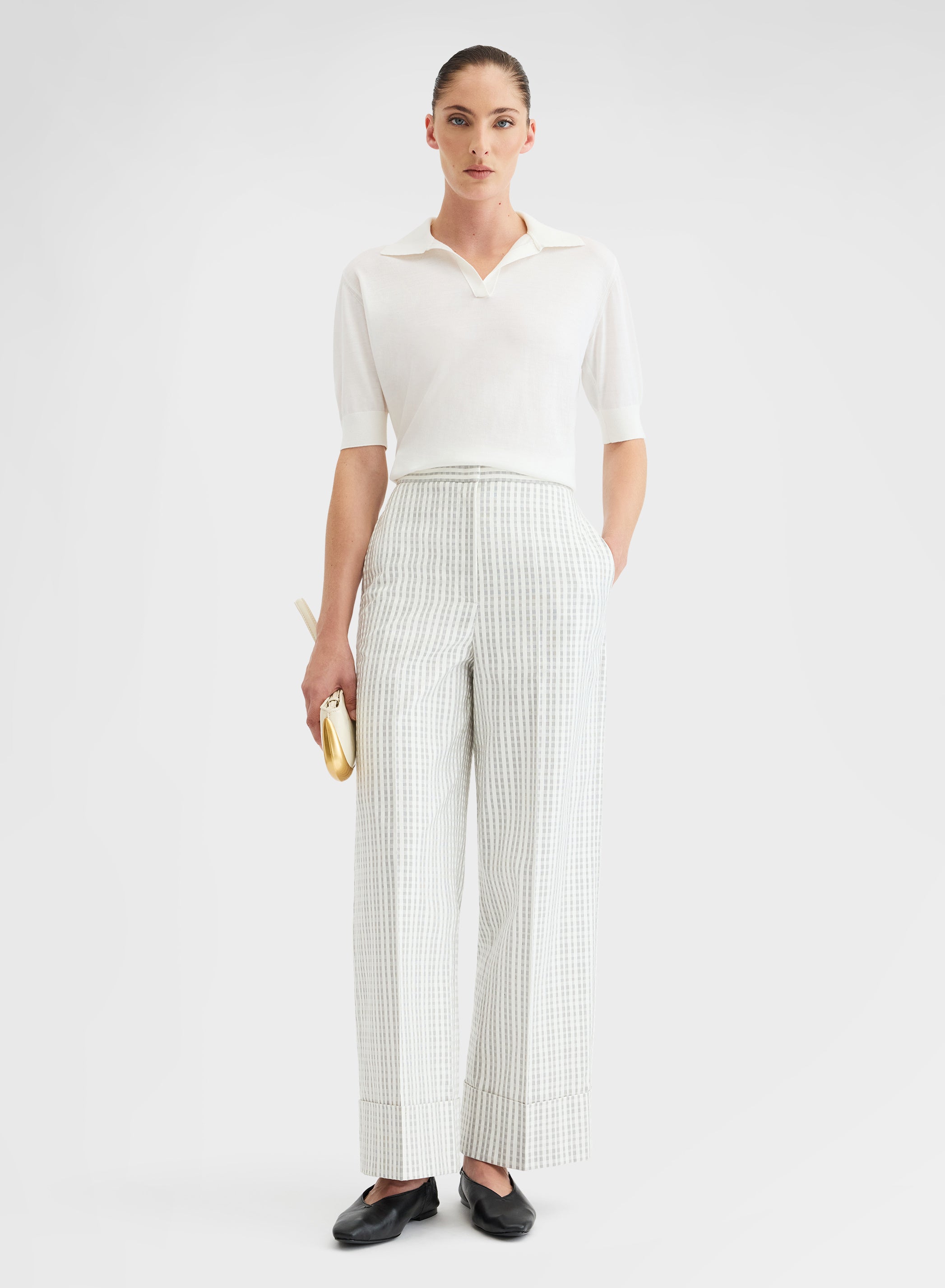 MID SLEEVE POLO WISH  WHITE