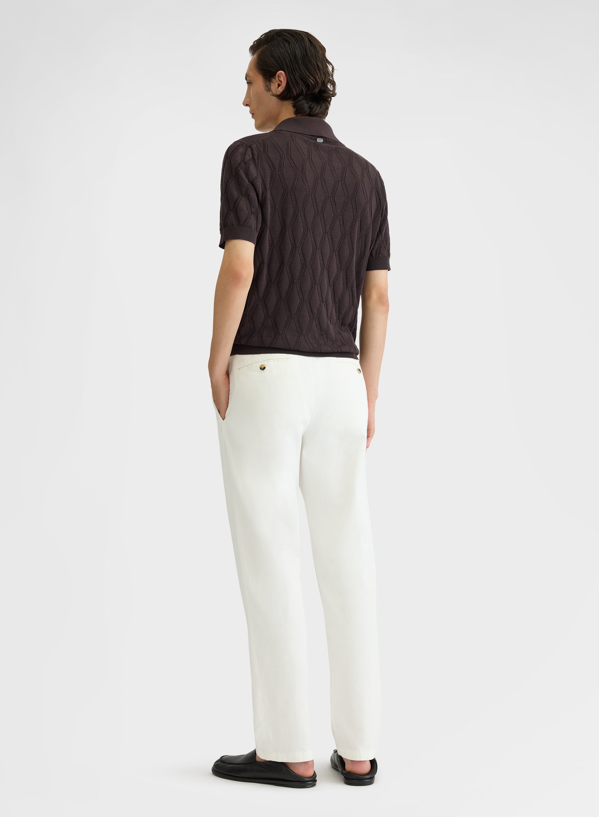 SHORT SLEEVE POLO SETICO CHOCOLATE