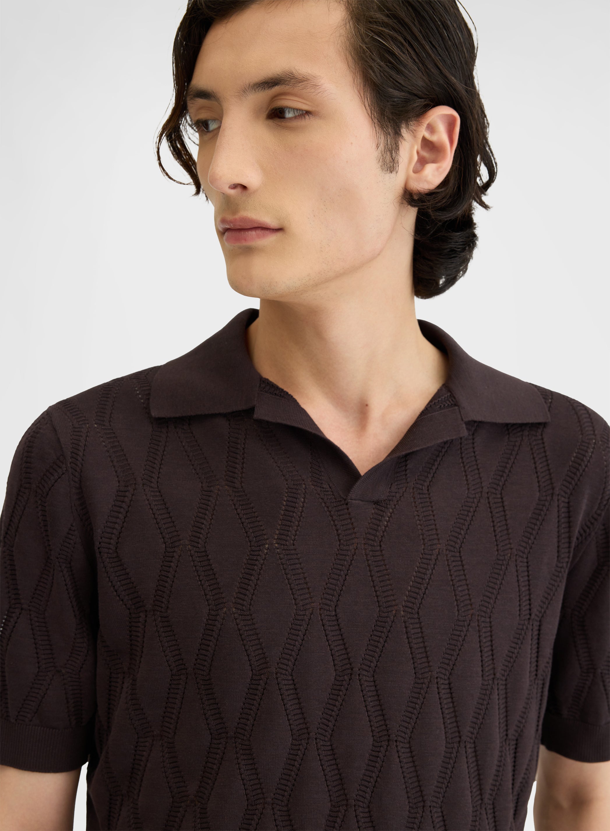 SHORT SLEEVE POLO SETICO CHOCOLATE