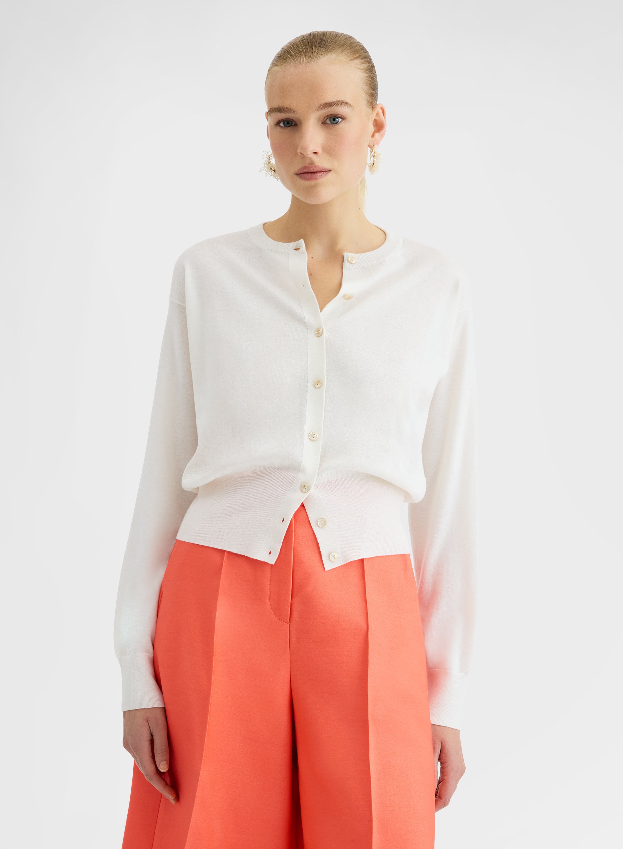 LONG SLEEVE CARDIGAN CASHLIGHT WHITE