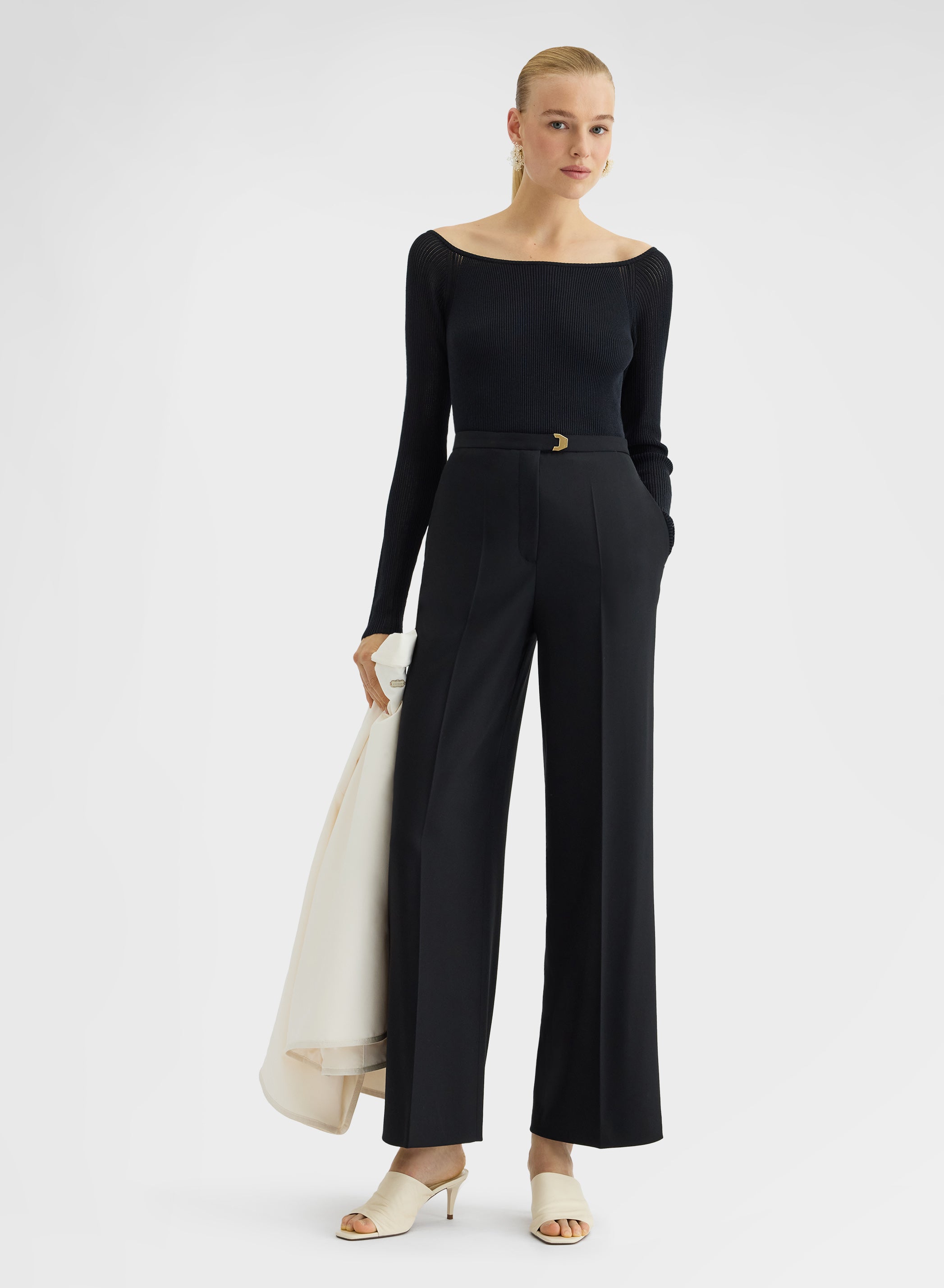 LONG SLEEVE BOATNECK SABBIA BLACK