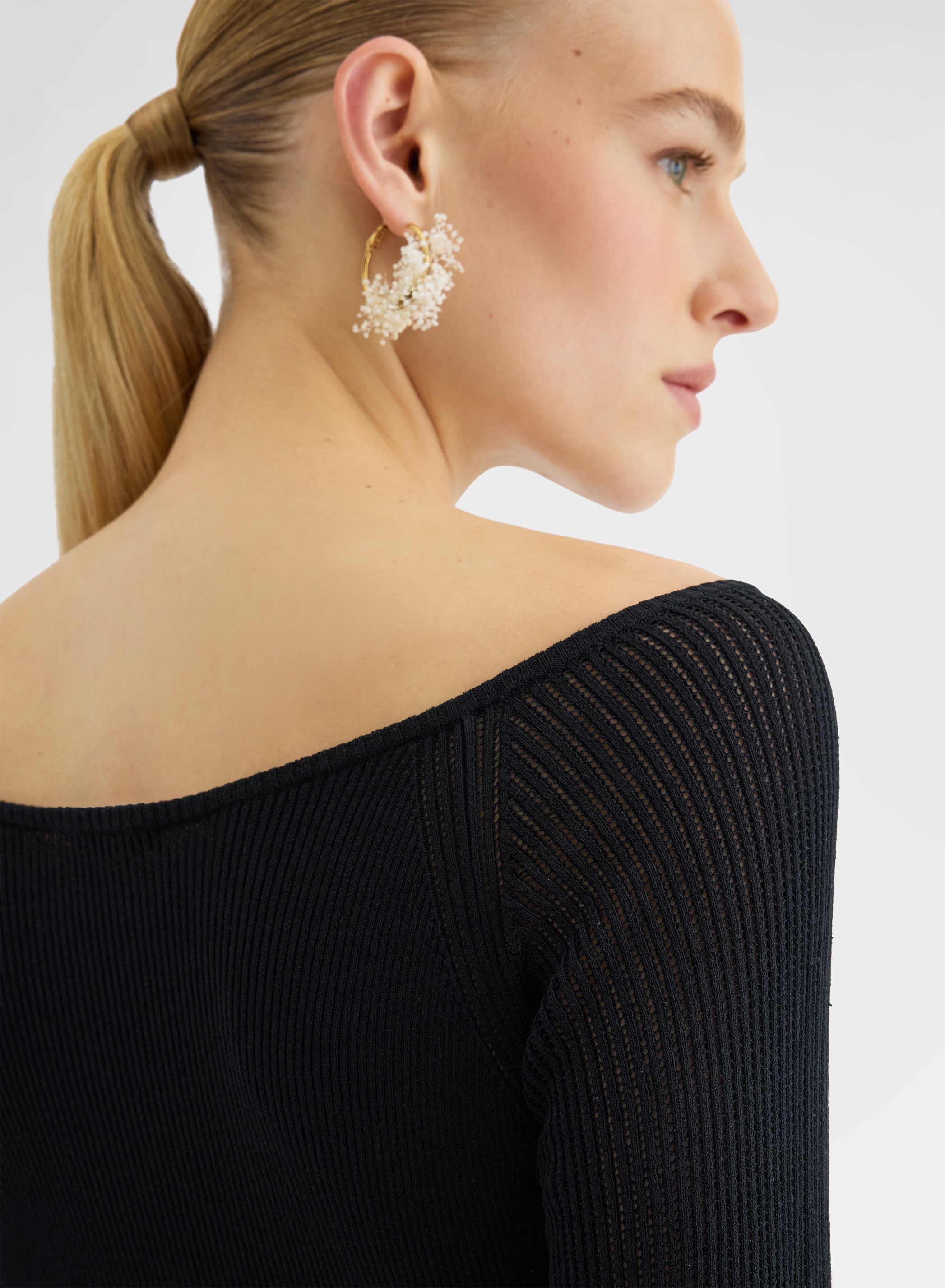 LONG SLEEVE BOATNECK SABBIA BLACK