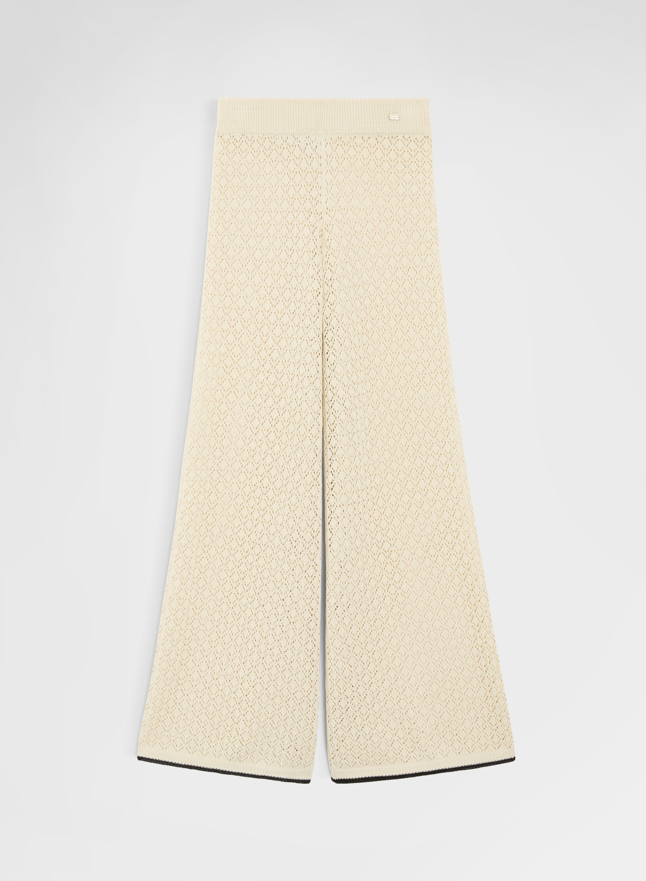 KNIT CROCHET PANTS BEIGE