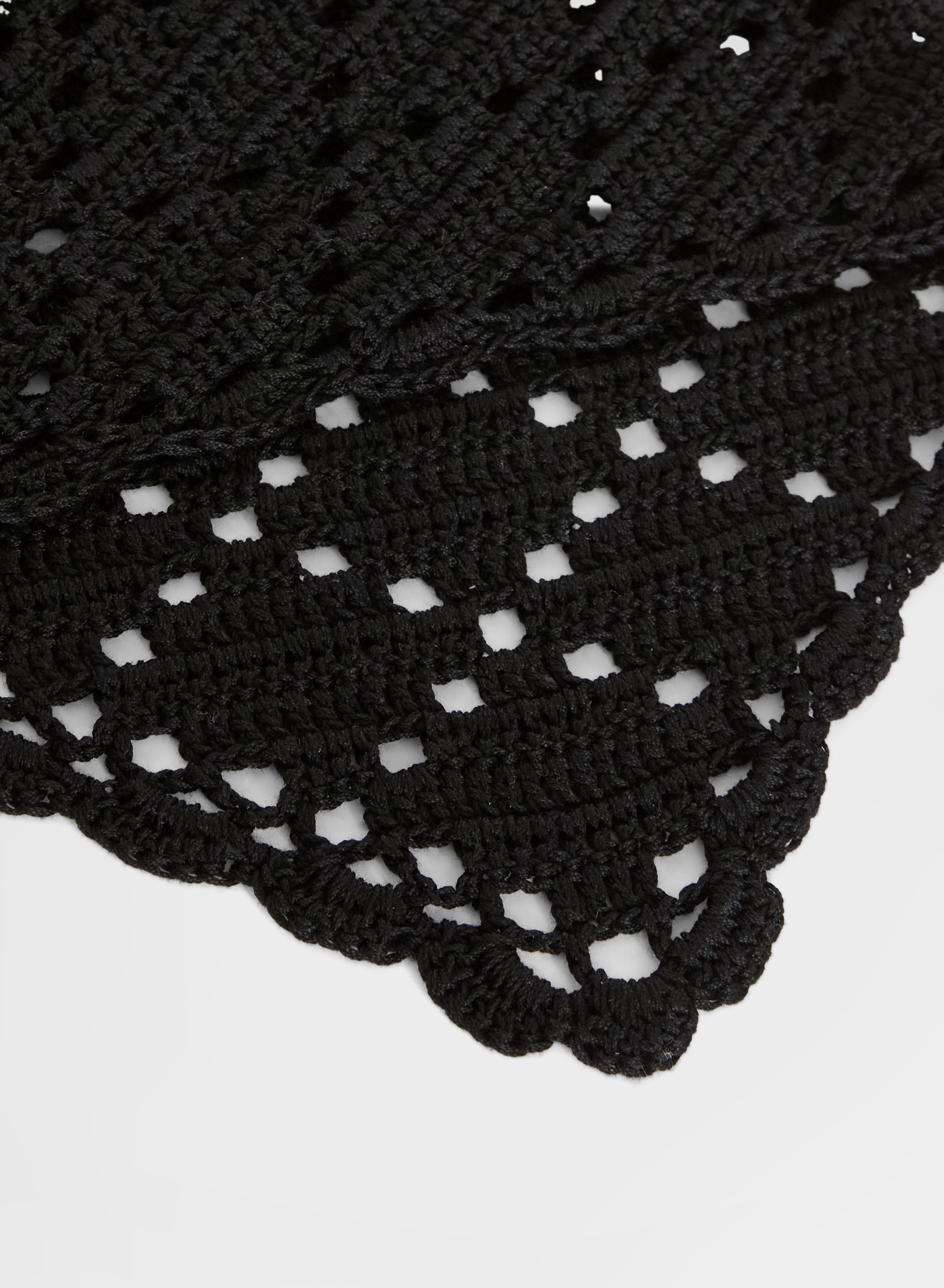 CROCHET HAIR BAND BLACK