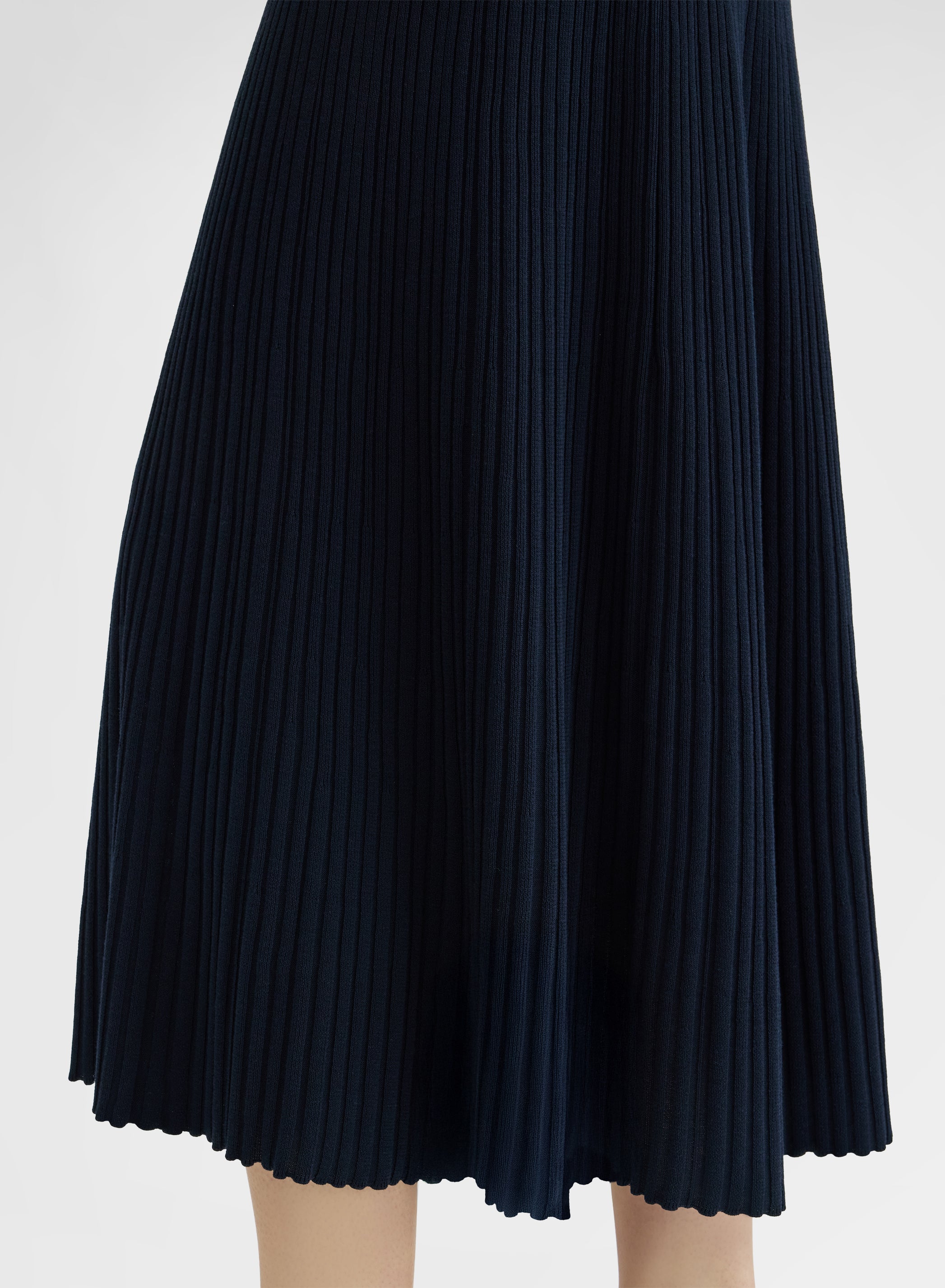 MICRO PLISSE SKIRT NAVY
